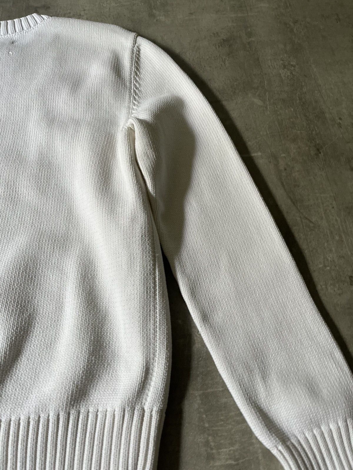 Maison Margiela Maison Margiela S/S 20 tag on chest white sweater rare Size US L / EU 52-54 / 3 - 13 Thumbnail