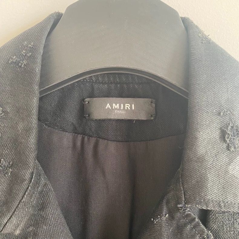 Amiri Amiri Wax-Coated Biker Jacket Size US S / EU 44-46 / 1 - 4 Thumbnail