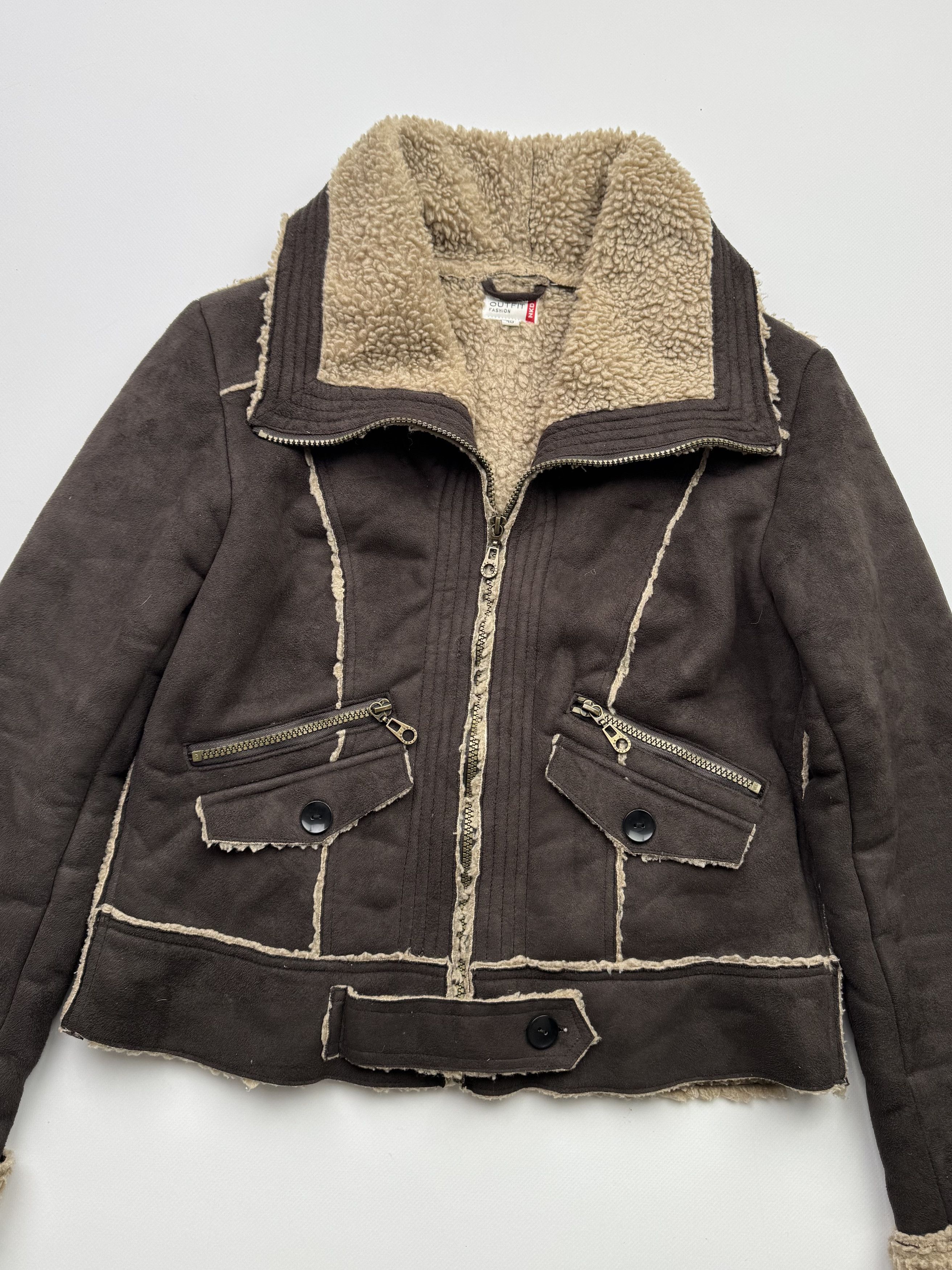 Vintage Vintage Faux Sheepskin Cropped Jacket B333(V92)E2 Size S / US 4 / IT 40 - 4 Thumbnail