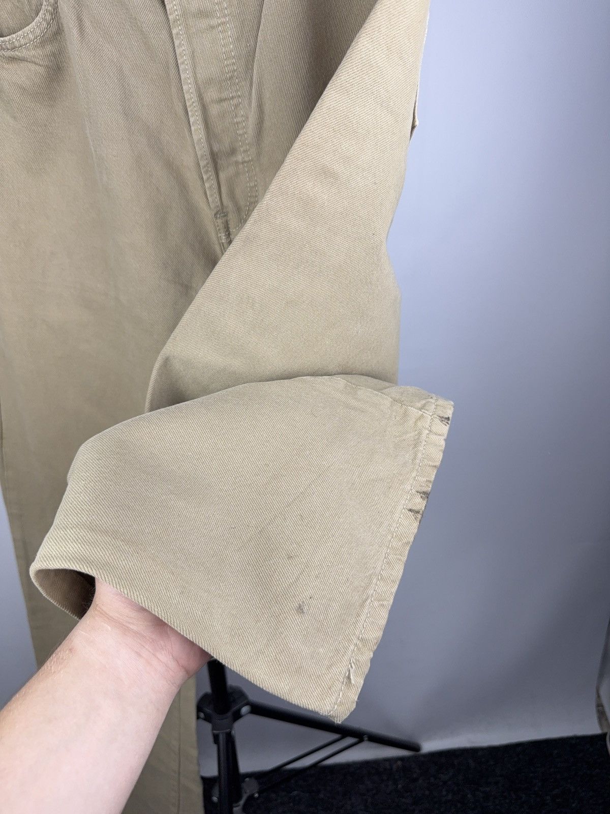 Levi's × Levi's Vintage Clothing Vintage 00s Levi’s 501 Beige Straight Fit Denim Jeans Size US 35 - 4 Thumbnail