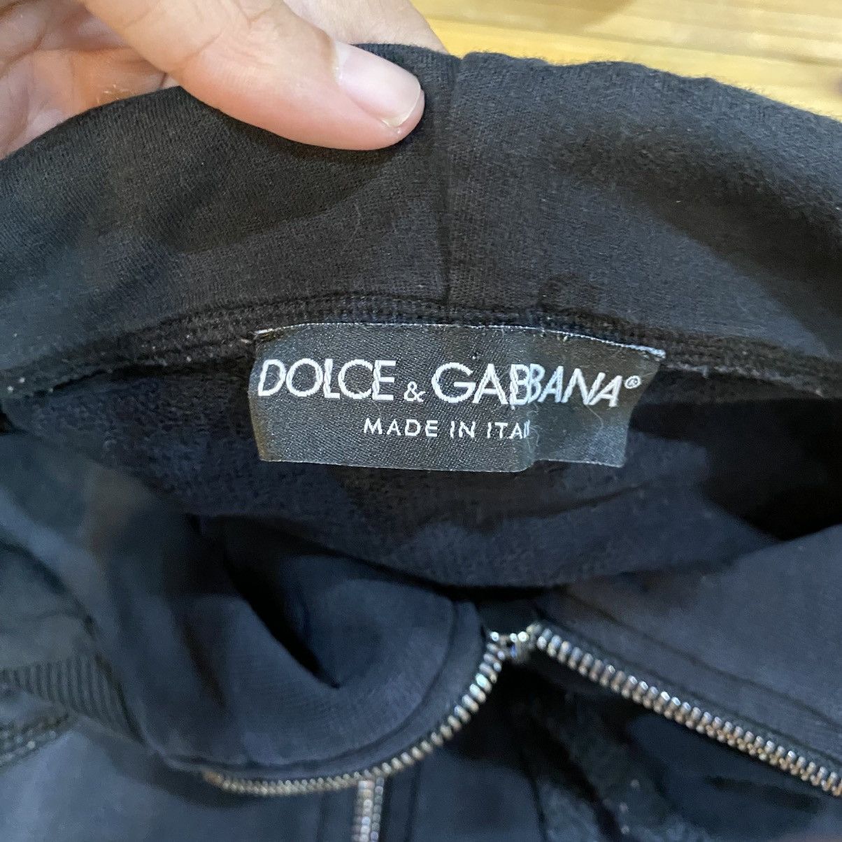 Dolce & Gabbana Vintage Dolce & Gabbana Basic Logo Black y2k hoodie Size S / US 4 / IT 40 - 13 Thumbnail