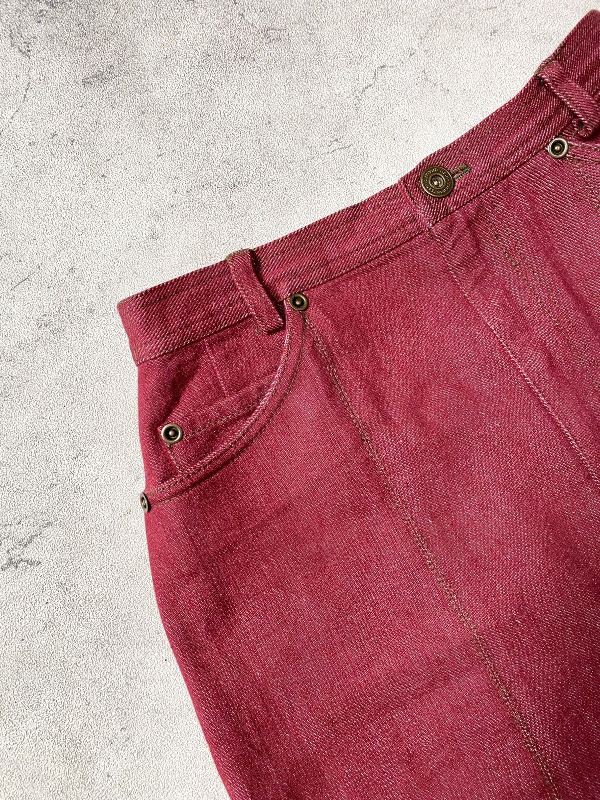 If Six Was Nine Vintage Y2K Betty’s Blue Shinji Abe Burgundy Maxi Skirt Size 28" / US 6 / IT 42 - 5 Thumbnail