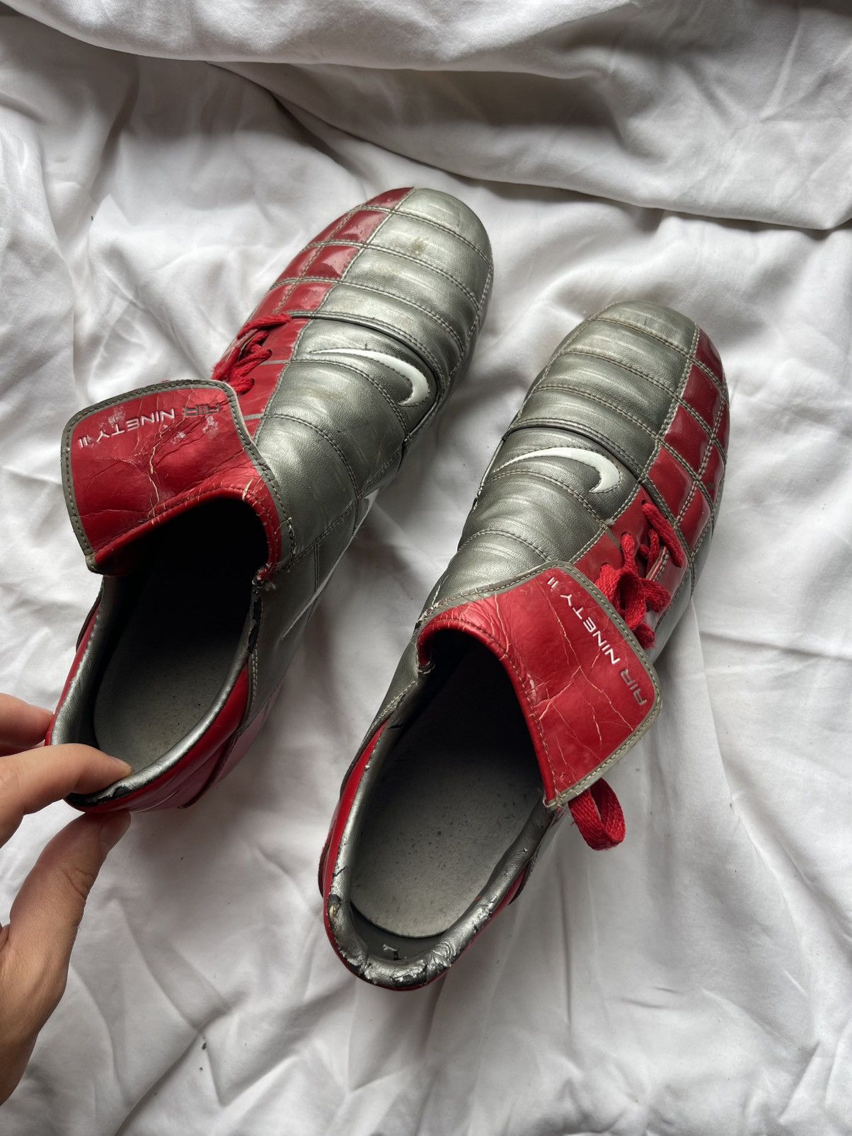 Nike 2004 Nike Total 90 Silver / Red Soccer cleats boots Size US 12 / EU 45 - 7 Thumbnail