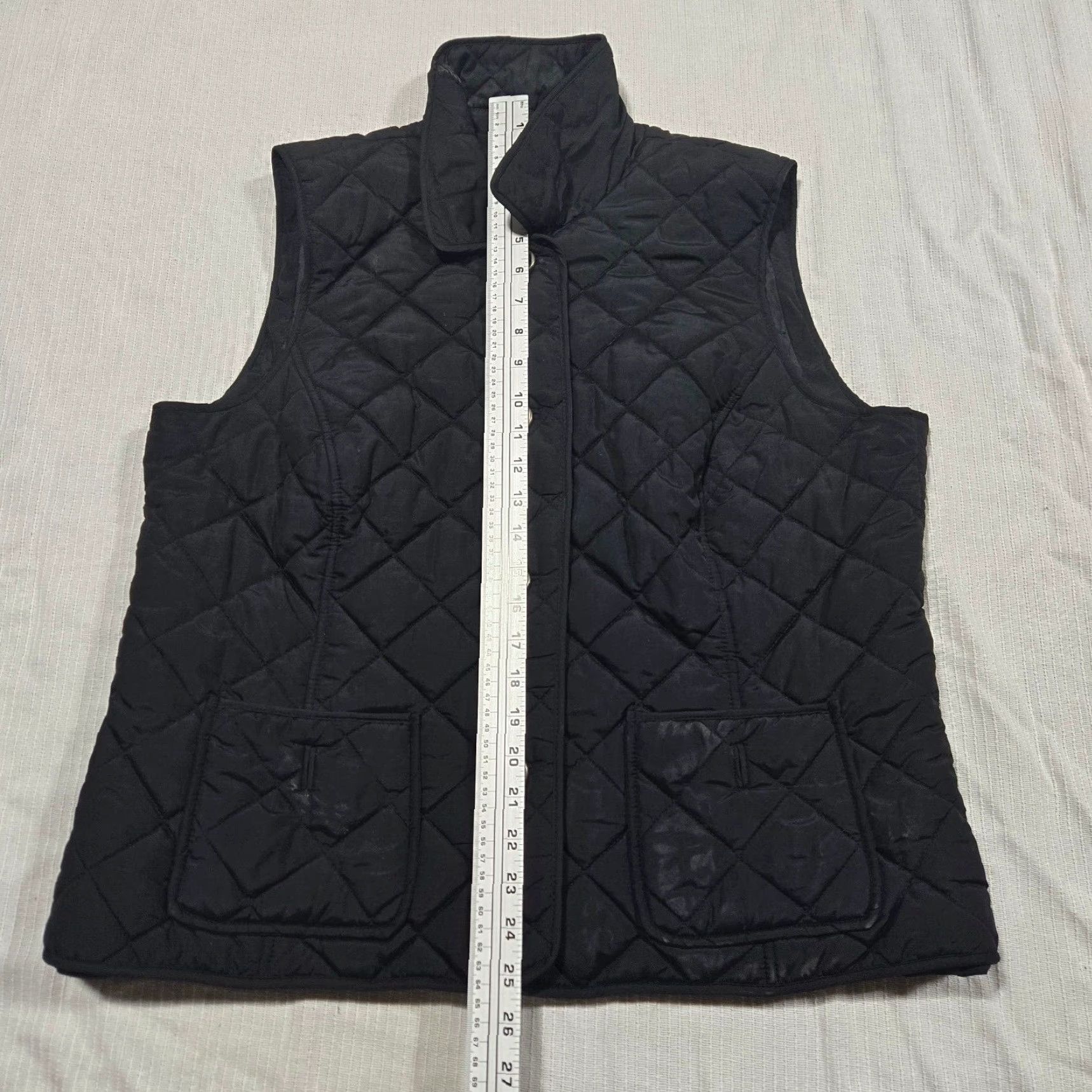 Charter Club Charter Club Black Button Up Quilted Puffer Vest Preppy Adult Women's L Large Size L / US 10 / IT 46 - 6 Thumbnail