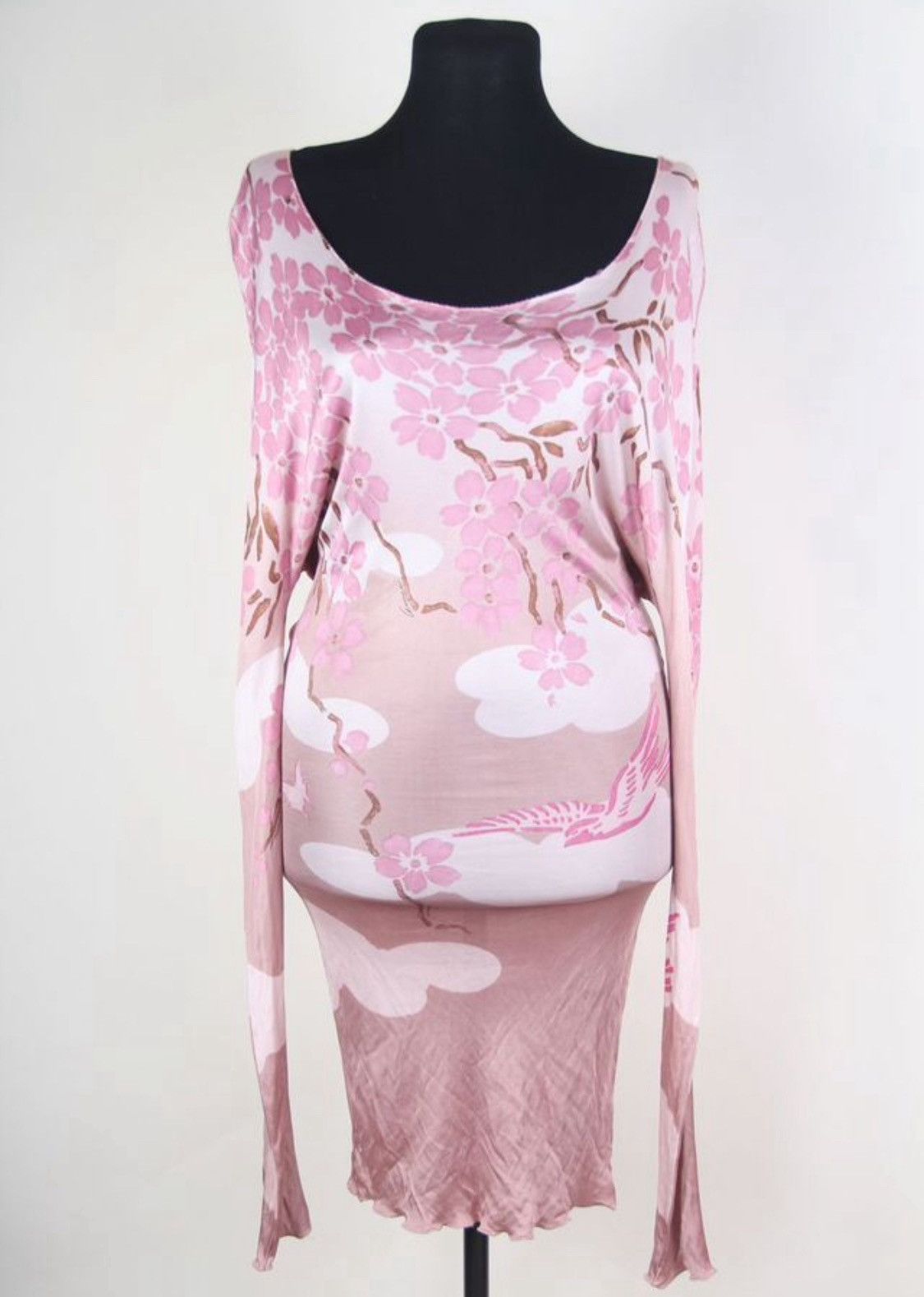 Gucci Gucci Tom Ford SS2003 Runway Pink Cherry Blossom Mini Dress Size S / US 4 / IT 40 - 3 Thumbnail