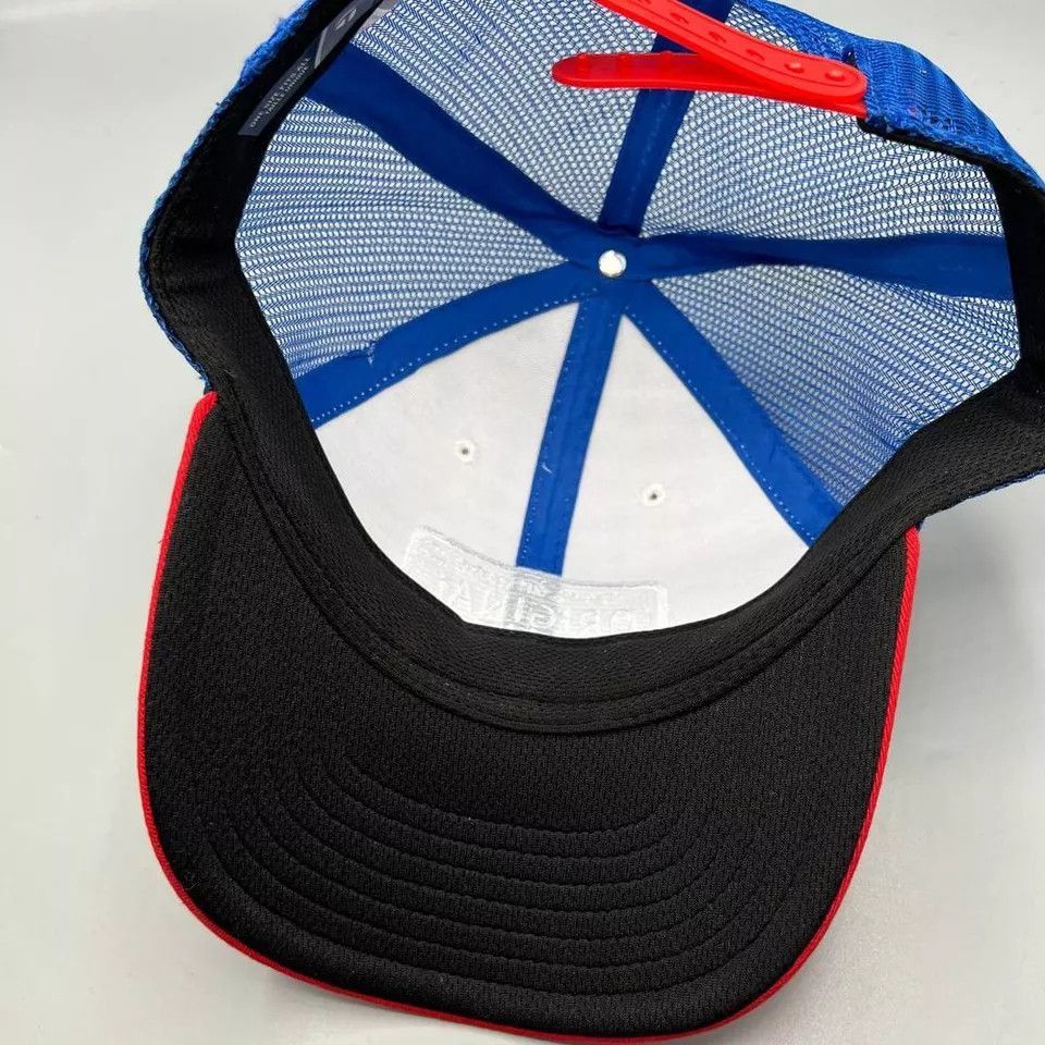 TaylorMade Taylor Made Trucker Hat Men White Red Blue Snap Back Cap Size ONE SIZE - 5 Thumbnail