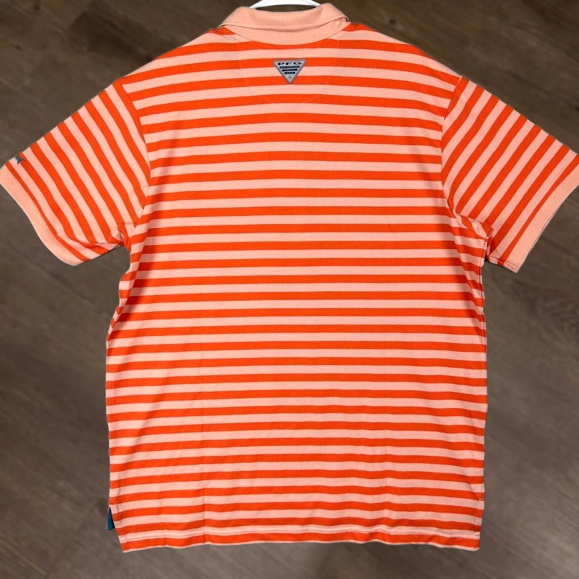 Vintage Columbia PFG Polo Shirt Mens XL Orange Striped Rugby Fishing Fisherman NEW Size US XL / EU 56 / 4 - 1 Thumbnail