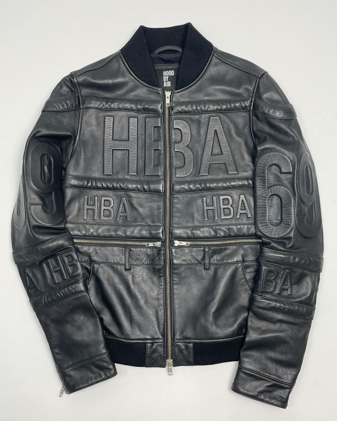 *Last price & need gone* SS15 Logo Embossed Leather Jacket