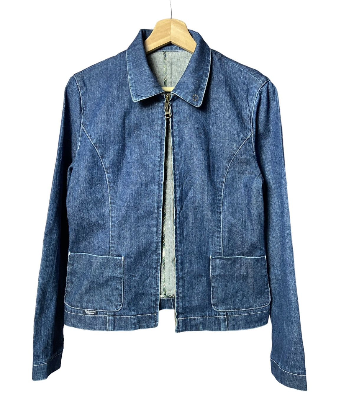 Issey Miyake × Japanese Brand × Mademoiselle Non Non Mademoiselle Non Non Issey Miyake Denim Jacket Size S / US 4 / IT 40 - 3 Thumbnail