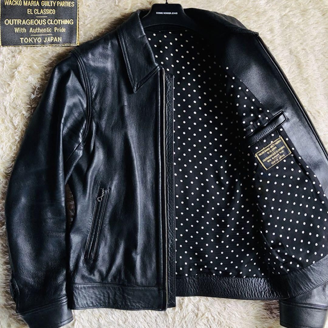 Wacko Maria – Single Riders Leather Jacket (Type-2) Black