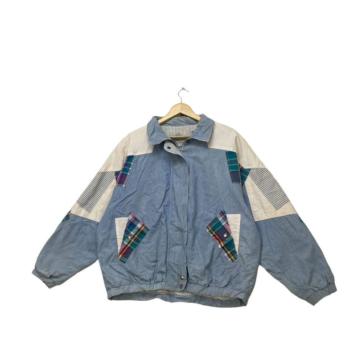 Current/Elliot Vintage Current Seen Bomber Pacthwork Style Jacket Size US M / EU 48-50 / 2 - 2 Thumbnail
