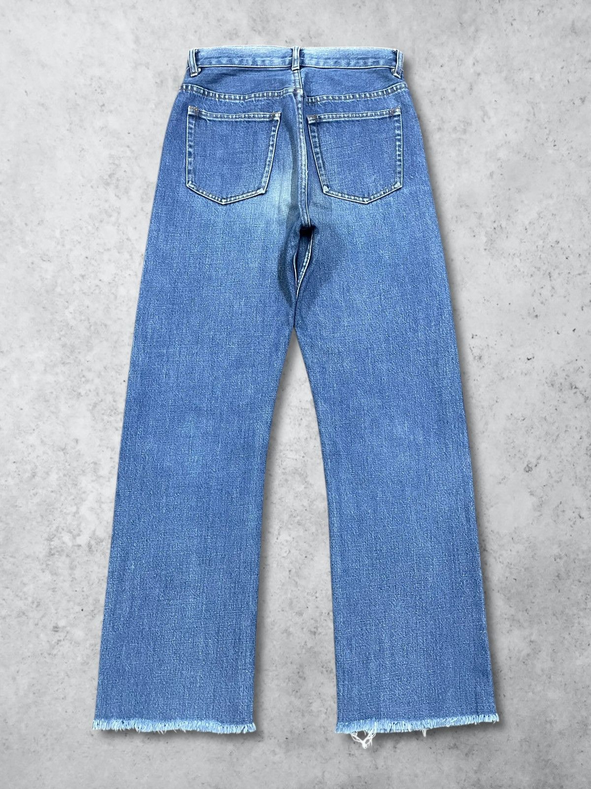 A.P.C. Vintage A.P.C Selvedge Button Fly Straight Frayed Blue Jeans Size 27" / US 4 / IT 40 - 4 Thumbnail