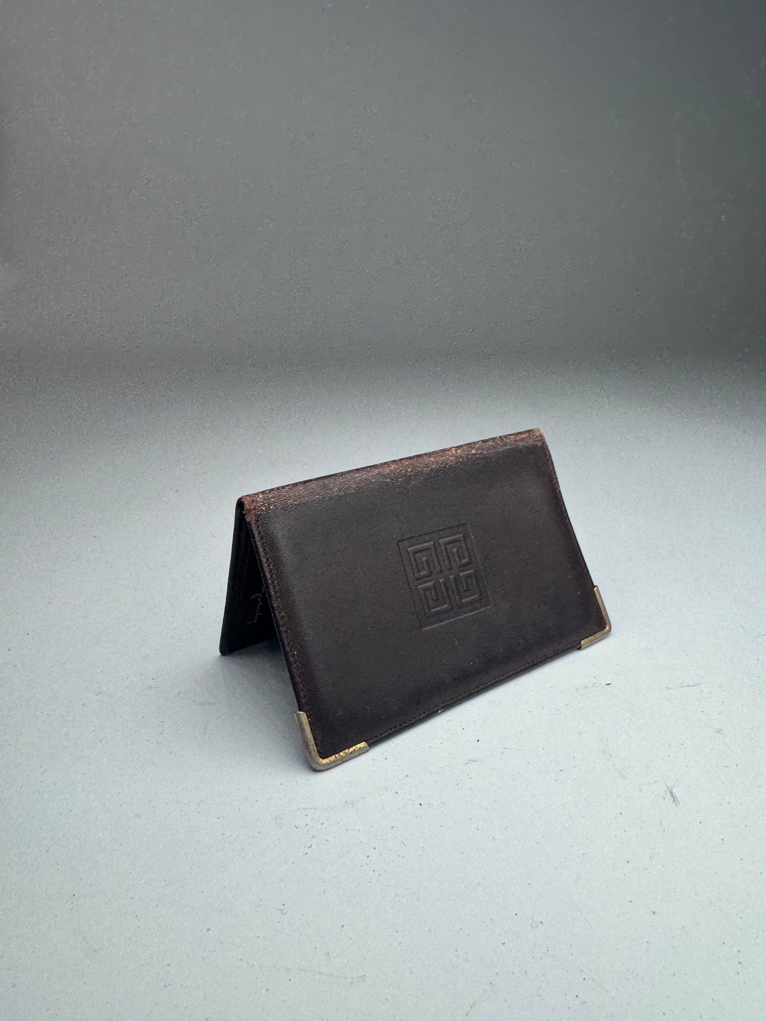 Givenchy Vintage Leather Card Holder Brown Size ONE SIZE - 1 Thumbnail