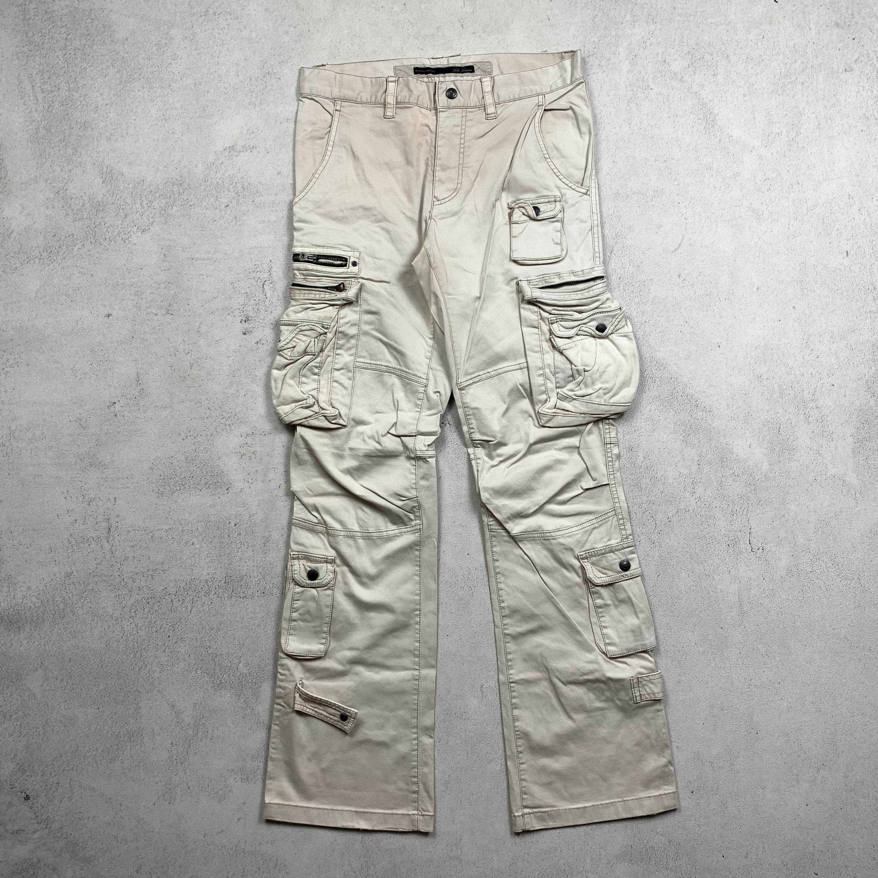 Tete Homme Tete Homme Multi Pocket Cargo Utility Pants White Size US 30 / EU 46 - 1 Thumbnail