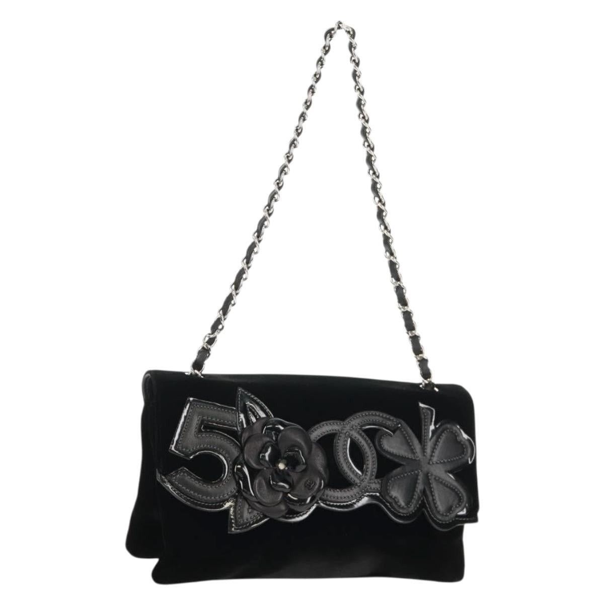 Chanel Chanel Chain Camellia No.5 Shoulder Bag Velour Size ONE SIZE - 1 Thumbnail