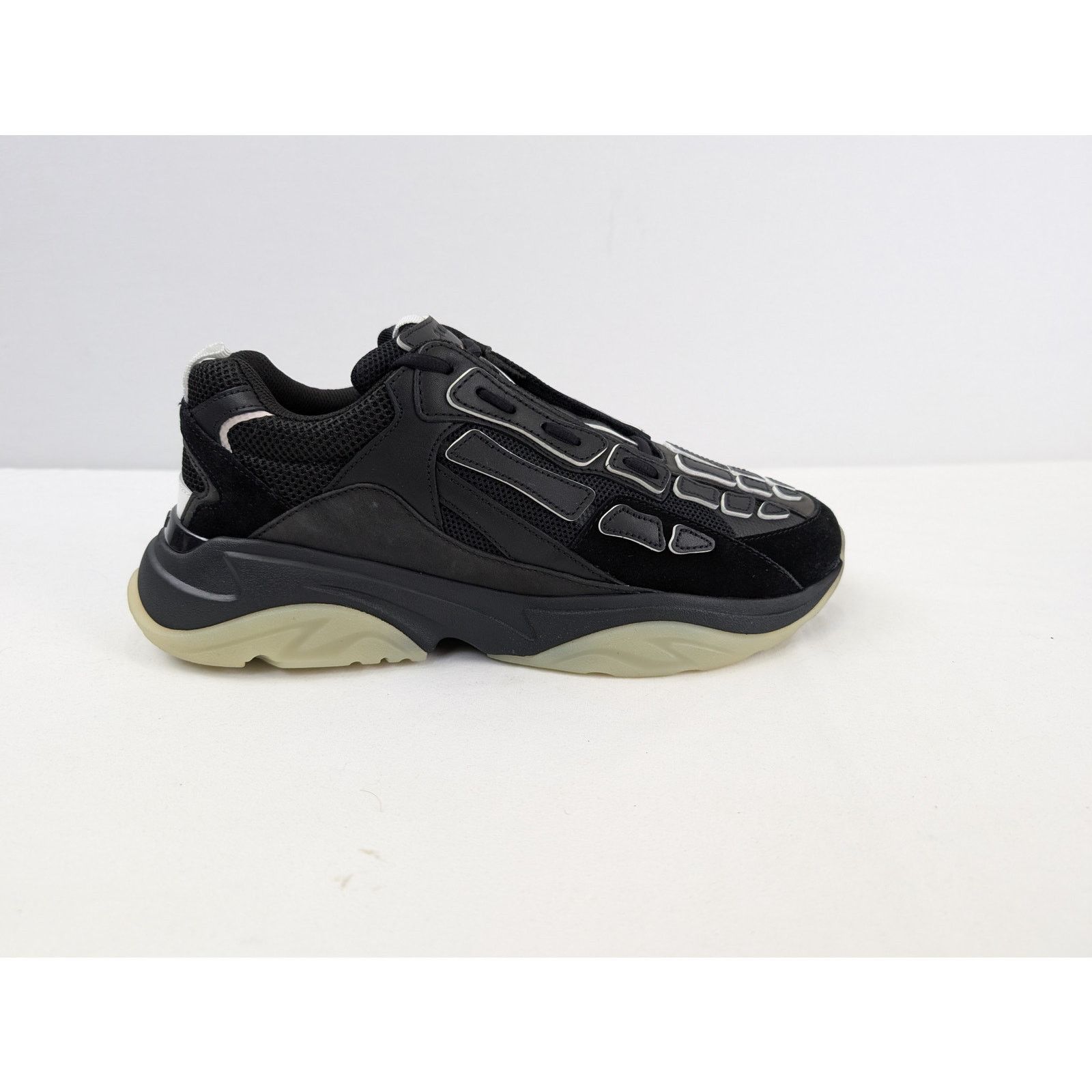 Amiri o1rshd1 Bone Runner Sneakers in Black Size US 13 / EU 46 - 4 Thumbnail