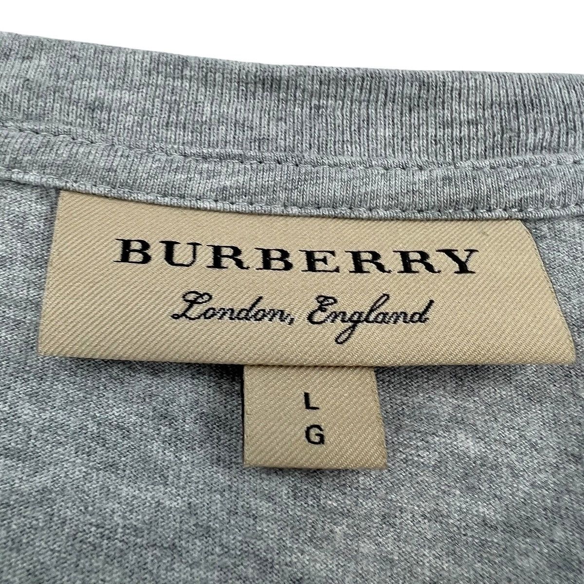 Burberry Burberry Grey Embroidered Logo Long Sleeve T Shirt Size US L / EU 52-54 / 3 - 3 Thumbnail