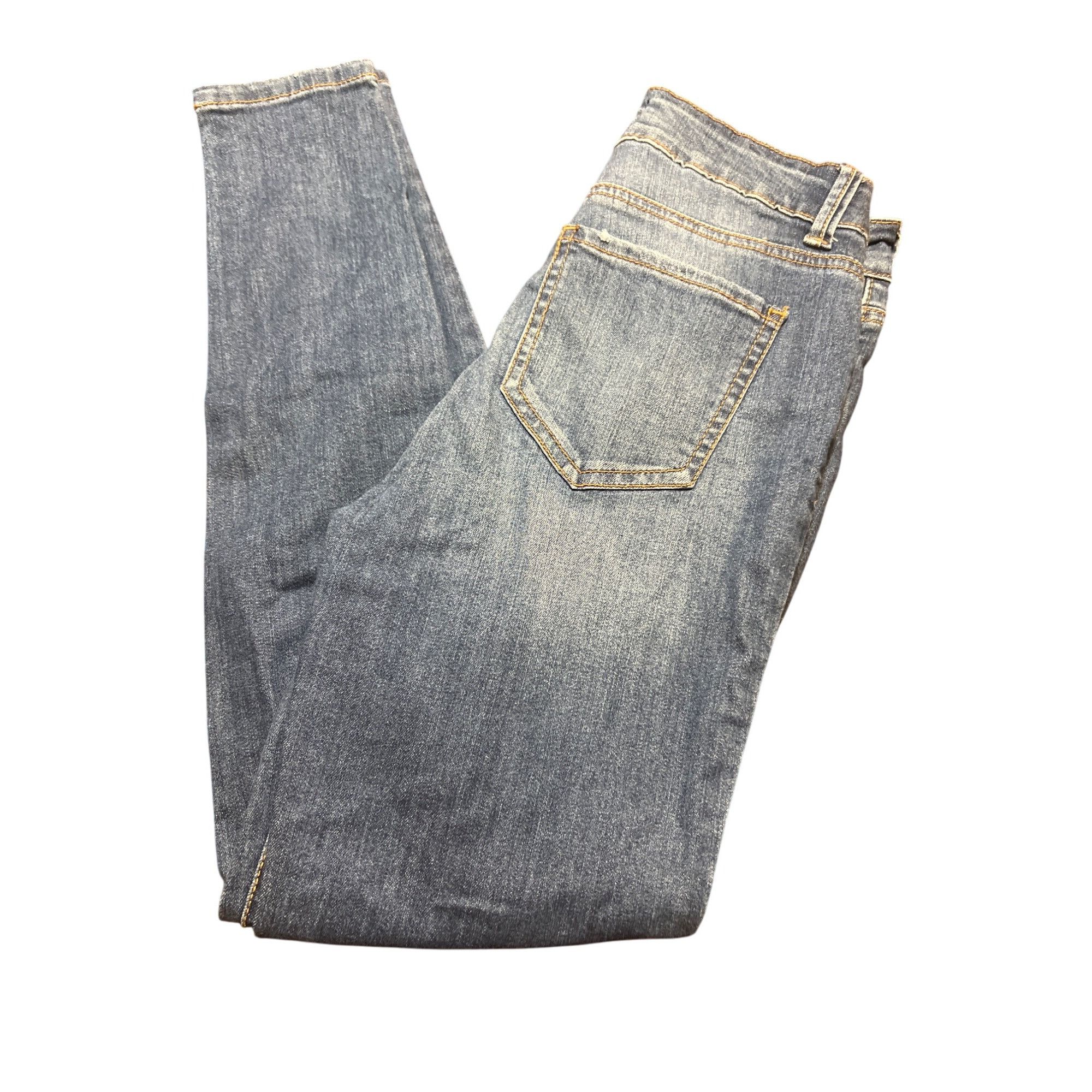 Other Enjean Denim Co. Distressed Skinny Jeans Blue Denim Size 3 Size 24" / US 00 / IT 34 - 4 Thumbnail