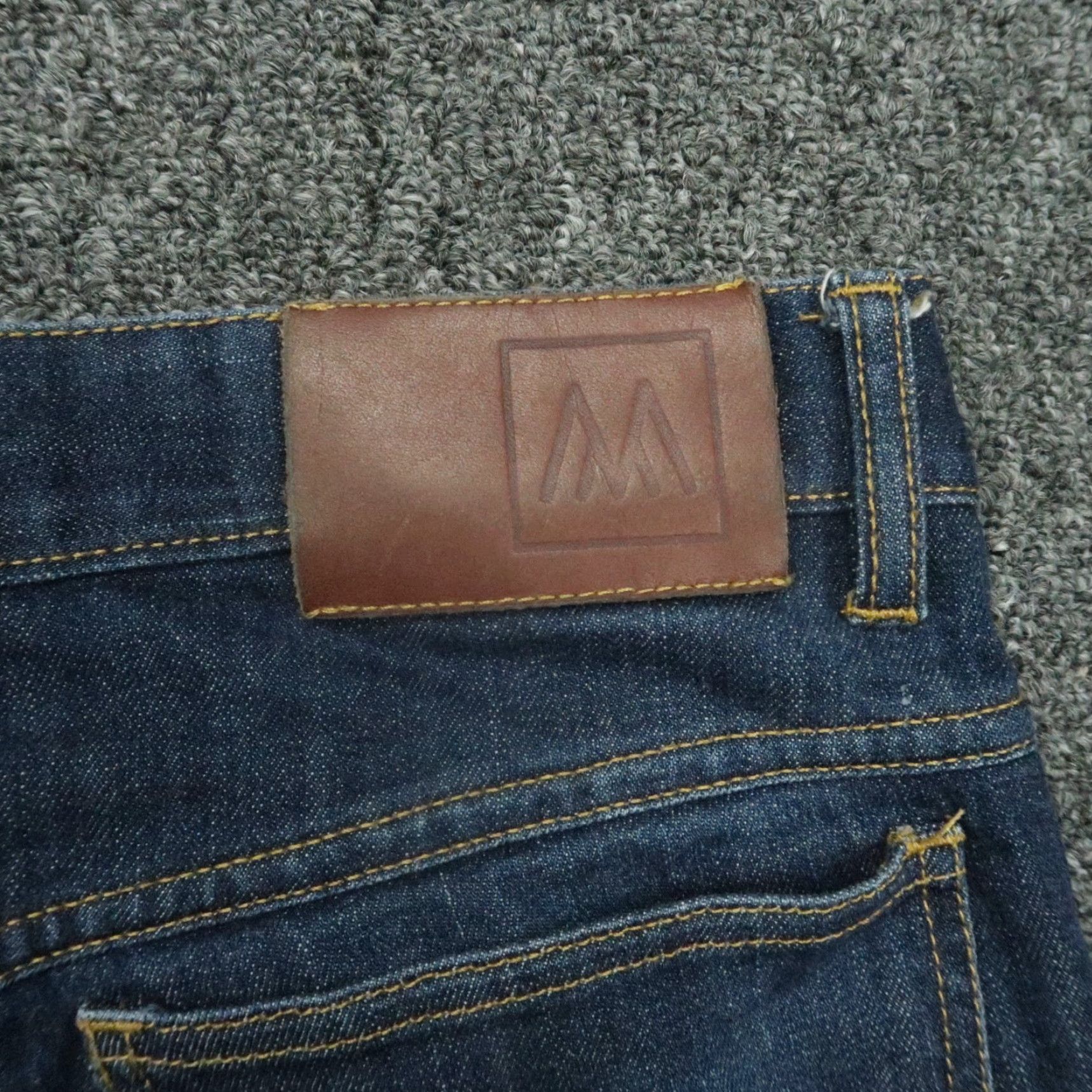 Mizzen+Main Mizzen+Main Jeans Mens 30x33 Blue 5-Pocket Denim Button Fly Straight Jeans Mens Regular 30 Blue Size US 30 / EU 46 - 6 Thumbnail