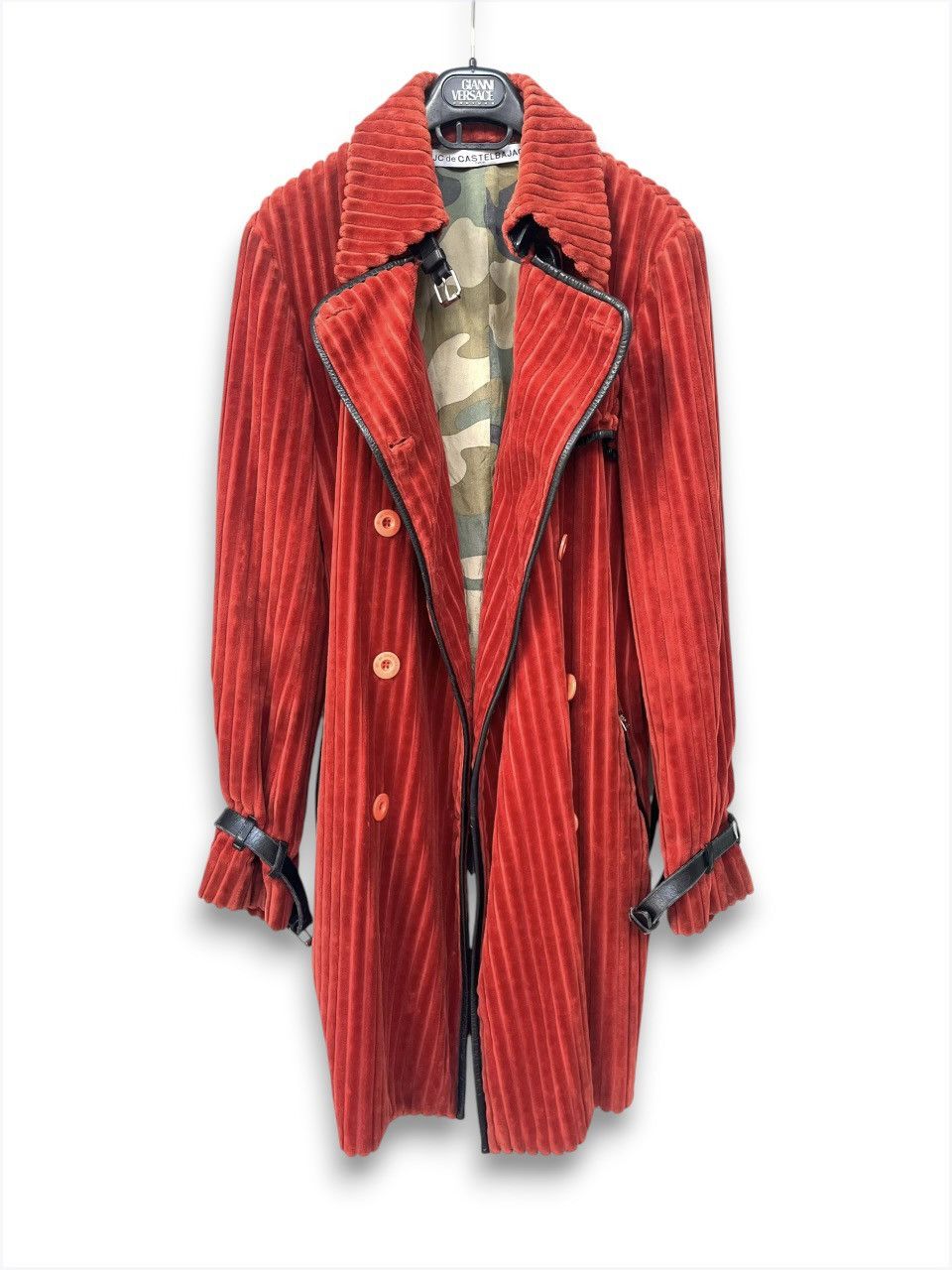 Jean Charles De Castelbajac JC de Castelbajac Archive - Vintage Velvet Trench Coat Size S / US 4 / IT 40 - 2 Thumbnail