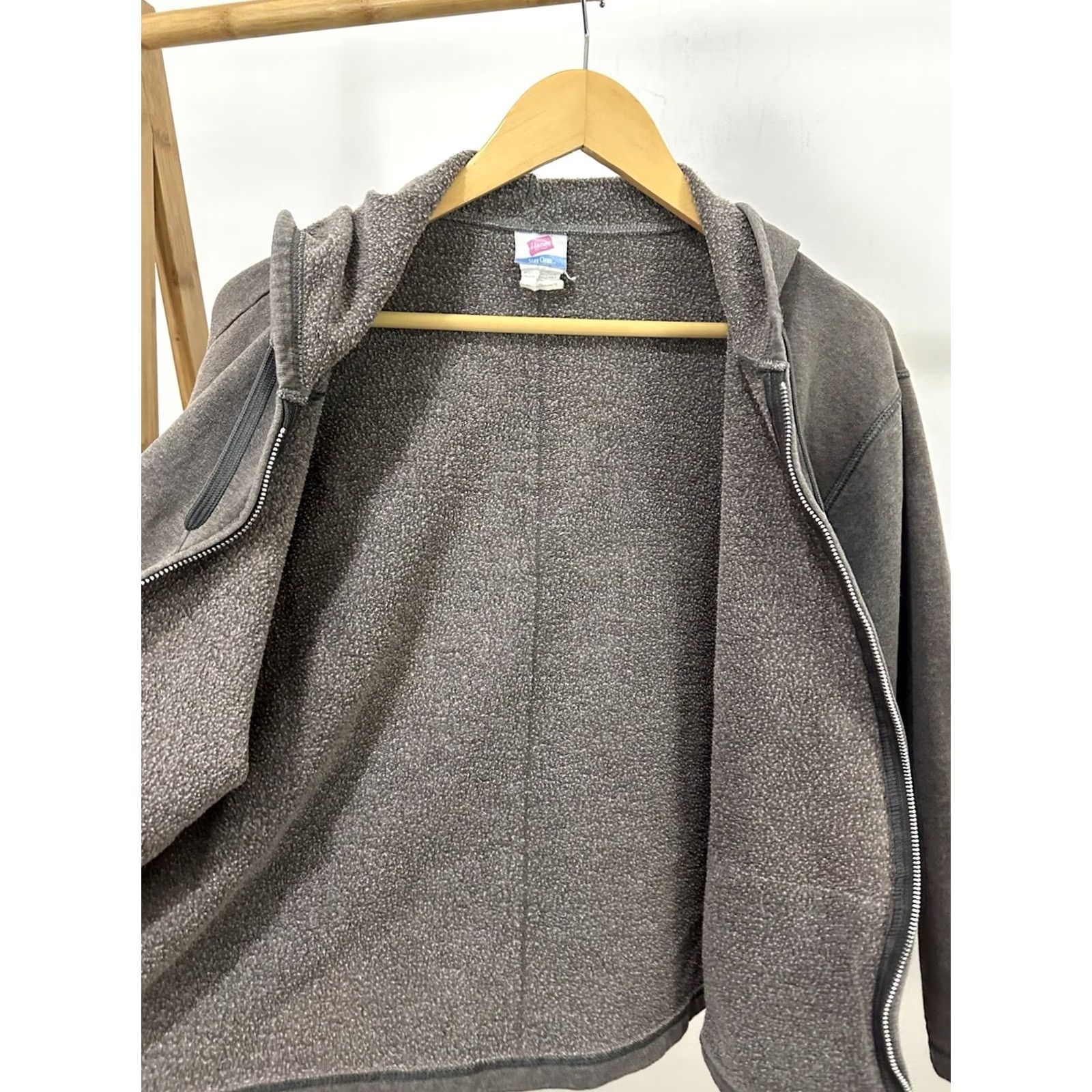 Hanes VTG Gradient Sun Faded Worn BOXY CROPPED Full Zip Hoodie Sweatshirt Size XL CI? Size XL / US 12-14 / IT 48-50 - 7 Thumbnail