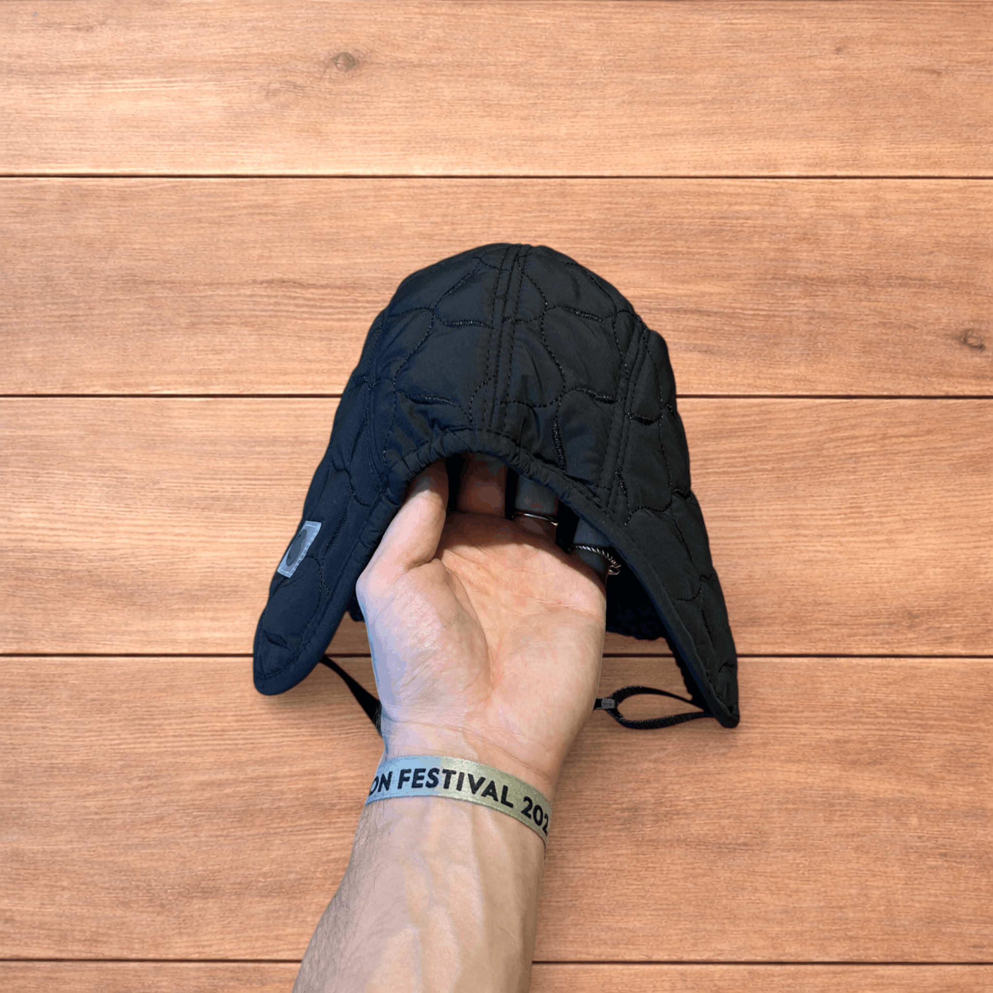 Japanese Brand Russian Trapper Korean padded fluffy hat cap in black. Size ONE SIZE - 6 Thumbnail
