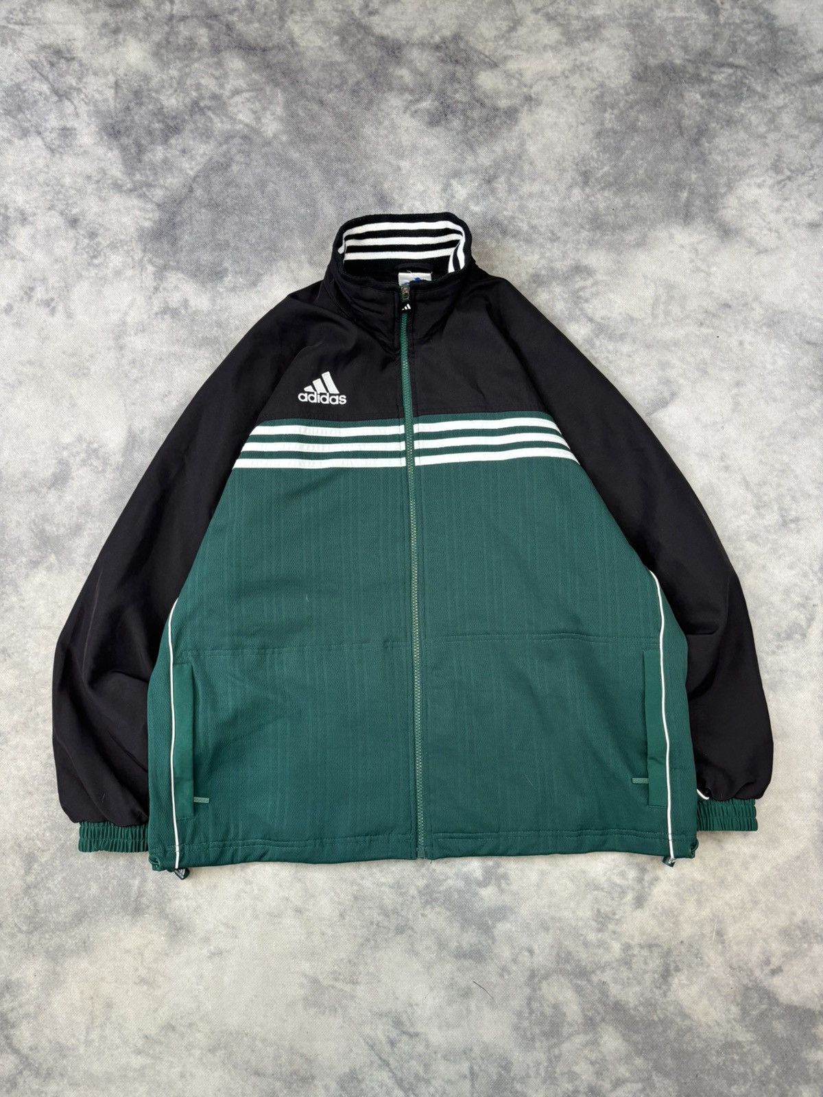 Adidas × Vintage Vintage Adidas Blokecore Sweatshirt Zip Drip Drill 90s boxy Size US M / EU 48-50 / 2 - 1 Thumbnail