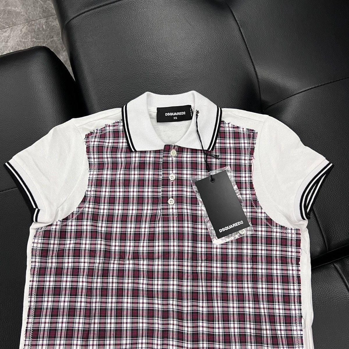 Dsquared2 Dsquared2 D2 Patchwork Plaid Polo Shirt Size XS / US 0-2 / IT 36-38 - 3 Thumbnail