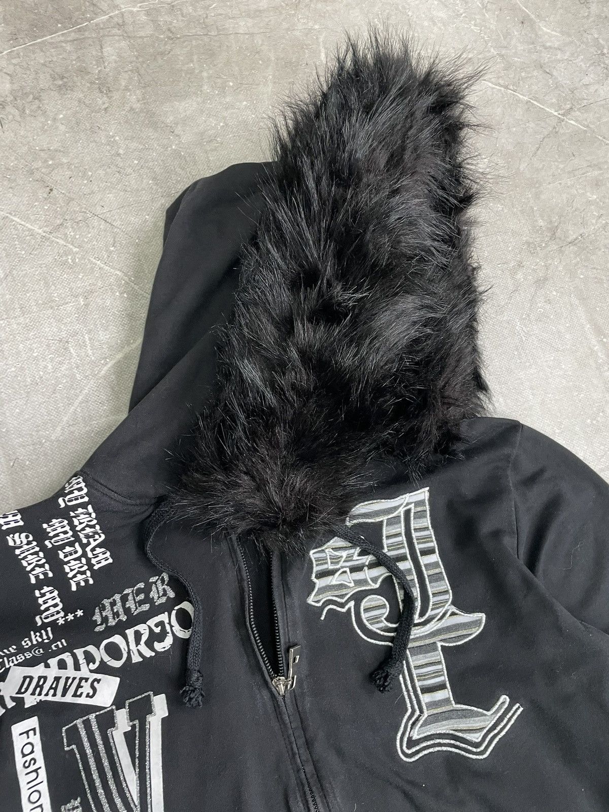 Seditionaries Rare gothic hysteric glamour opium fur hood bomber y2k Size US M / EU 48-50 / 2 - 6 Thumbnail