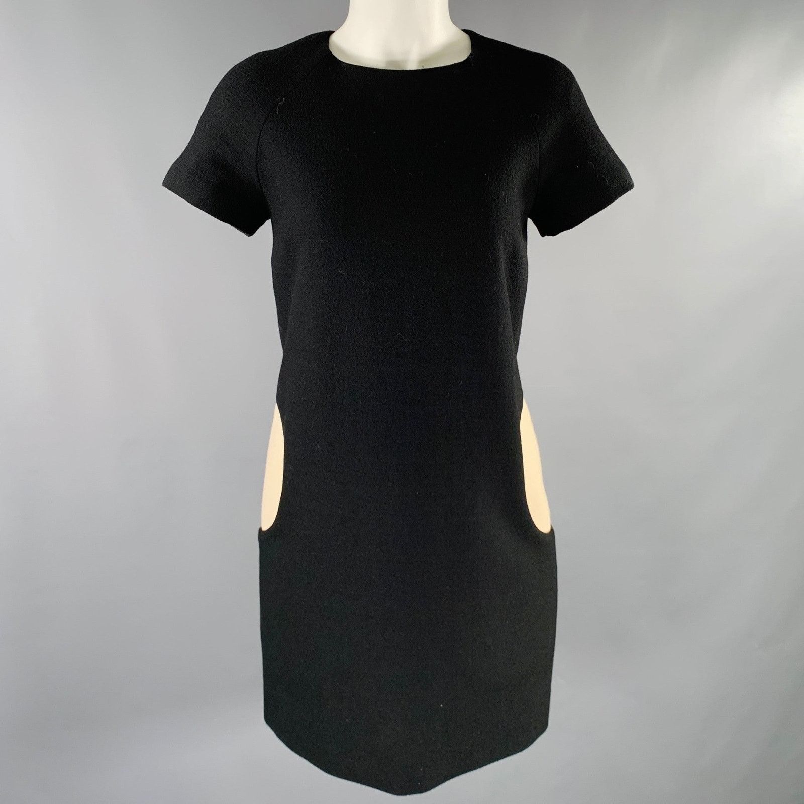 Other LISA PERRY Black Cream Wool Circles Short Sleeve Dress Size XS / US 0-2 / IT 36-38 - 1 Thumbnail