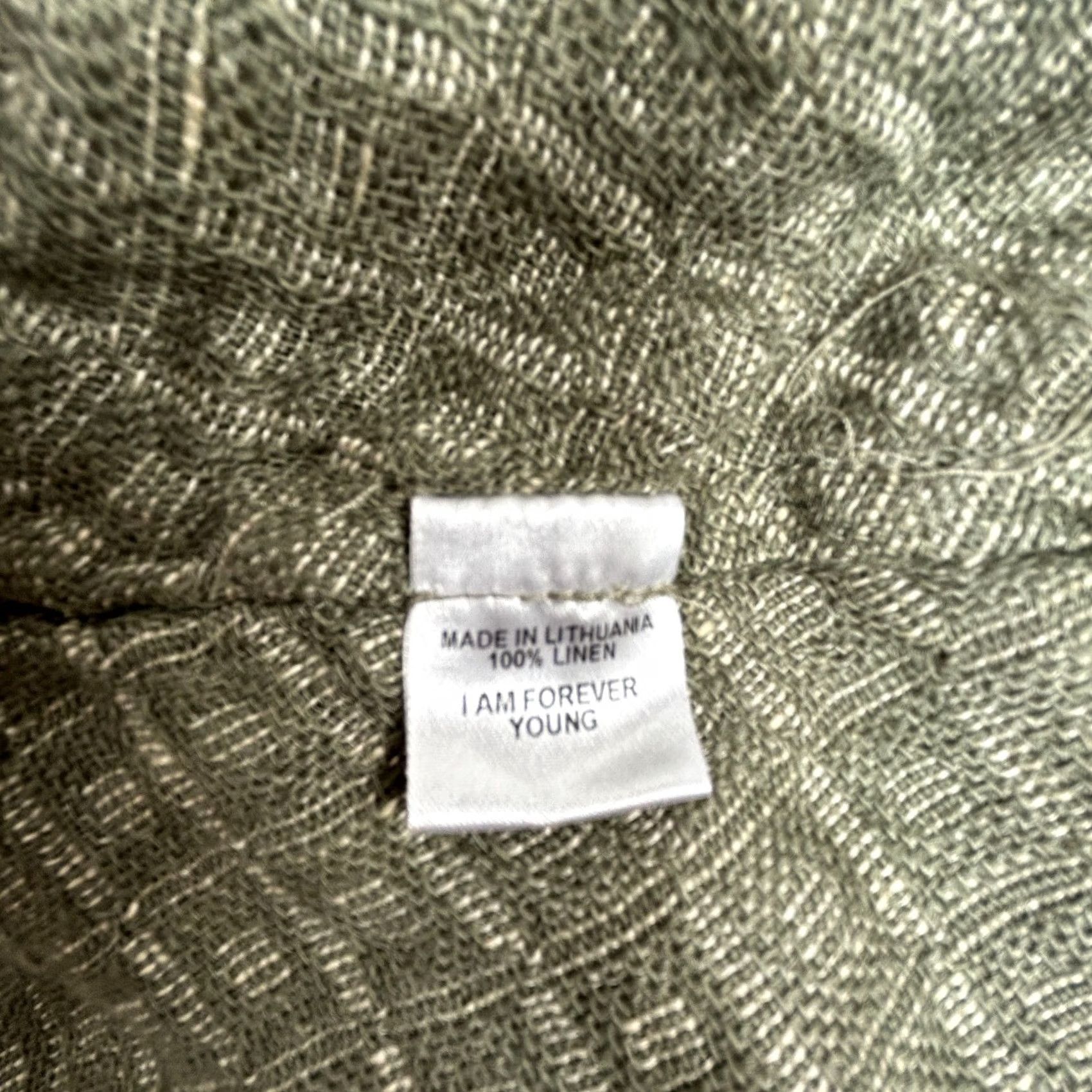 FLAX Flax Blouse Shirt Geo Textured Linen Green Size Large NWOT Size L / US 10 / IT 46 - 4 Thumbnail