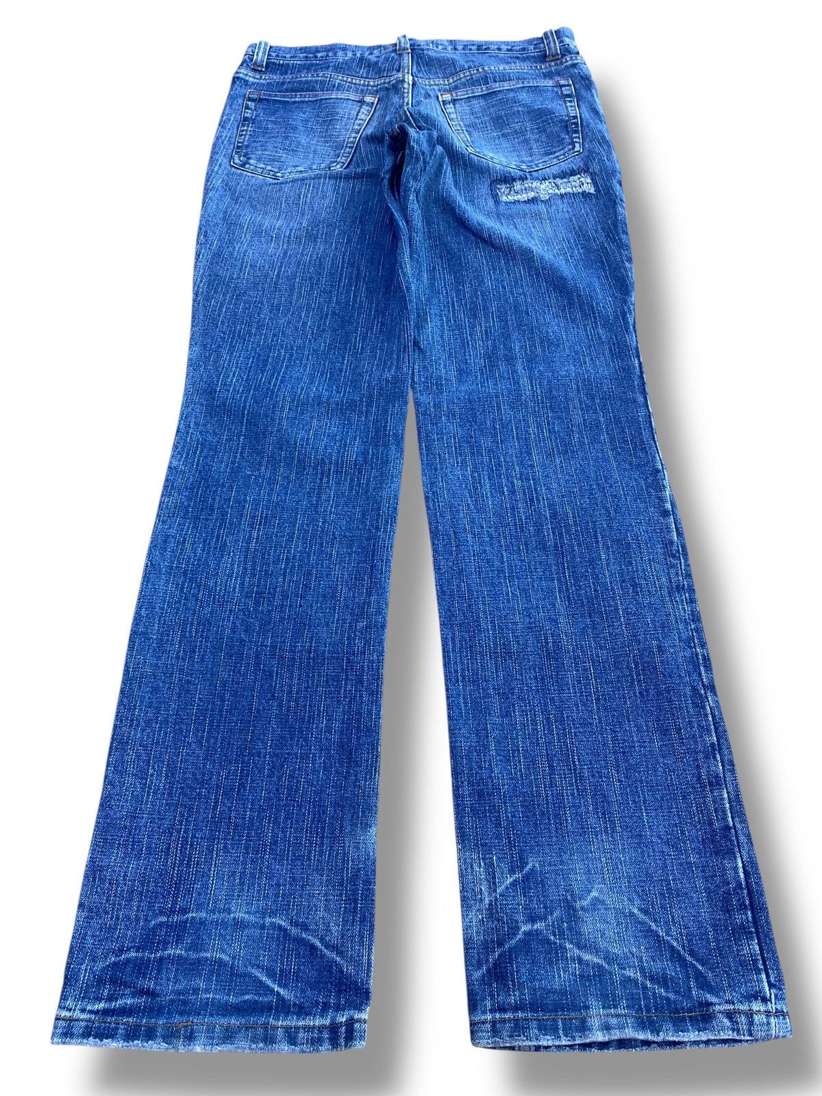 Other Big Shark Acid Dark Wash Style Ripped Loose Jeans Size US 32 / EU 48 - 3 Thumbnail