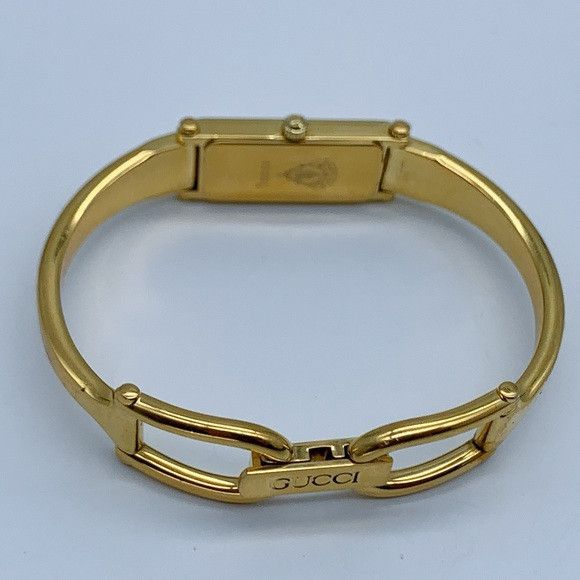 Gucci Vintage GUCCI 1500L Rectangular Gold Plated Quartz Watch Size ONE SIZE - 4 Thumbnail