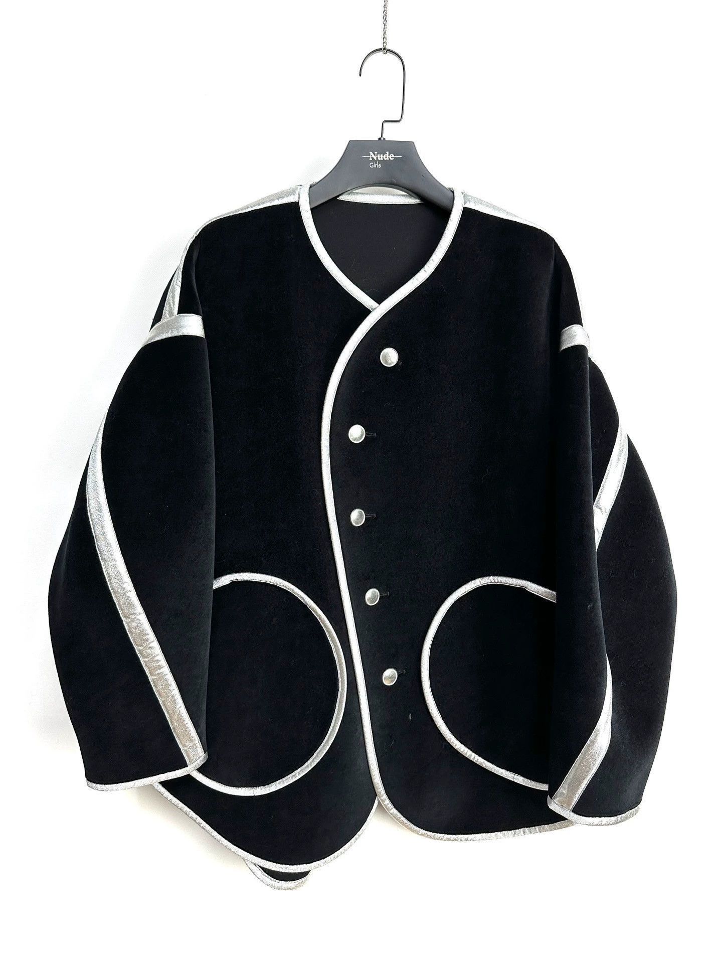 Sulvam Black Light Jacket with Silver Trim - Size L Size US L / EU 52-54 / 3 - 1 Thumbnail