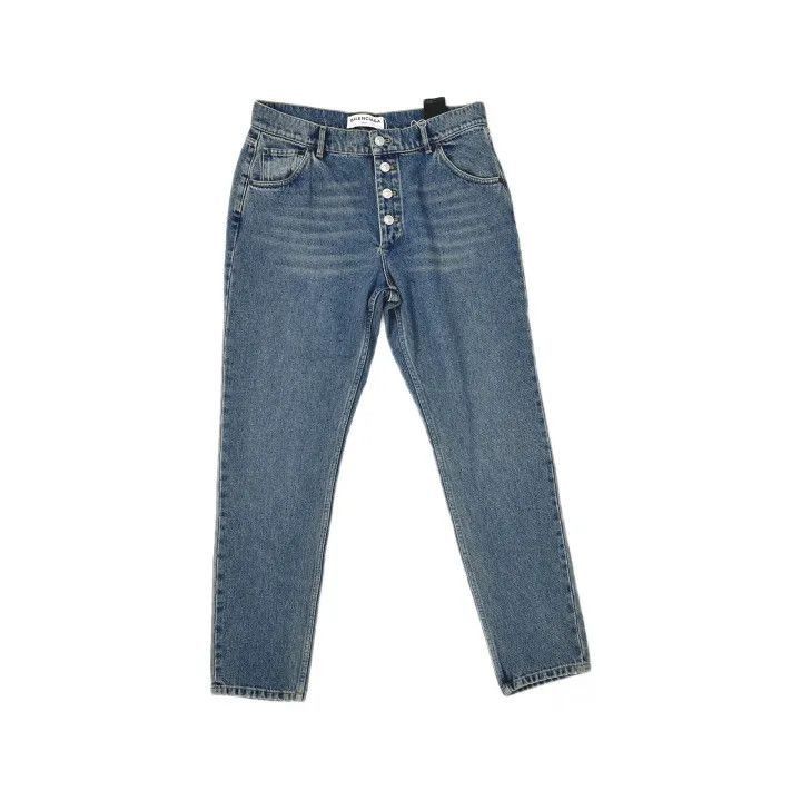 Balenciaga Balenciaga Blue Double Pocket Straight Leg Jeans 0079-2507 Size 41" - 2 Thumbnail