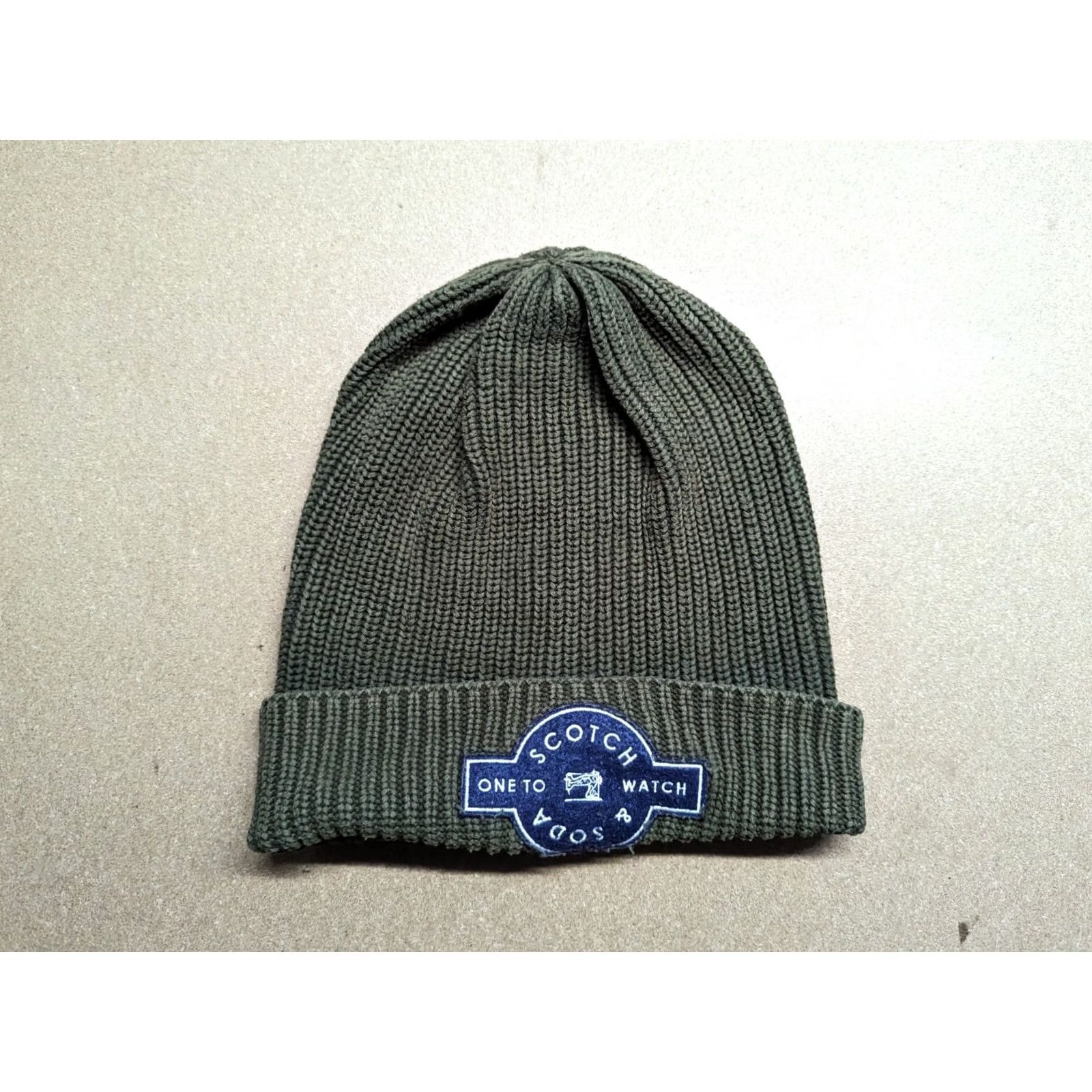 Scotch & Soda Scotch & Soda Beanie Hat One Size Green Ribbed Knit Unisex Adults Fall Winter Casual Boys Girls Mens Womens Size ONE SIZE - 2 Thumbnail