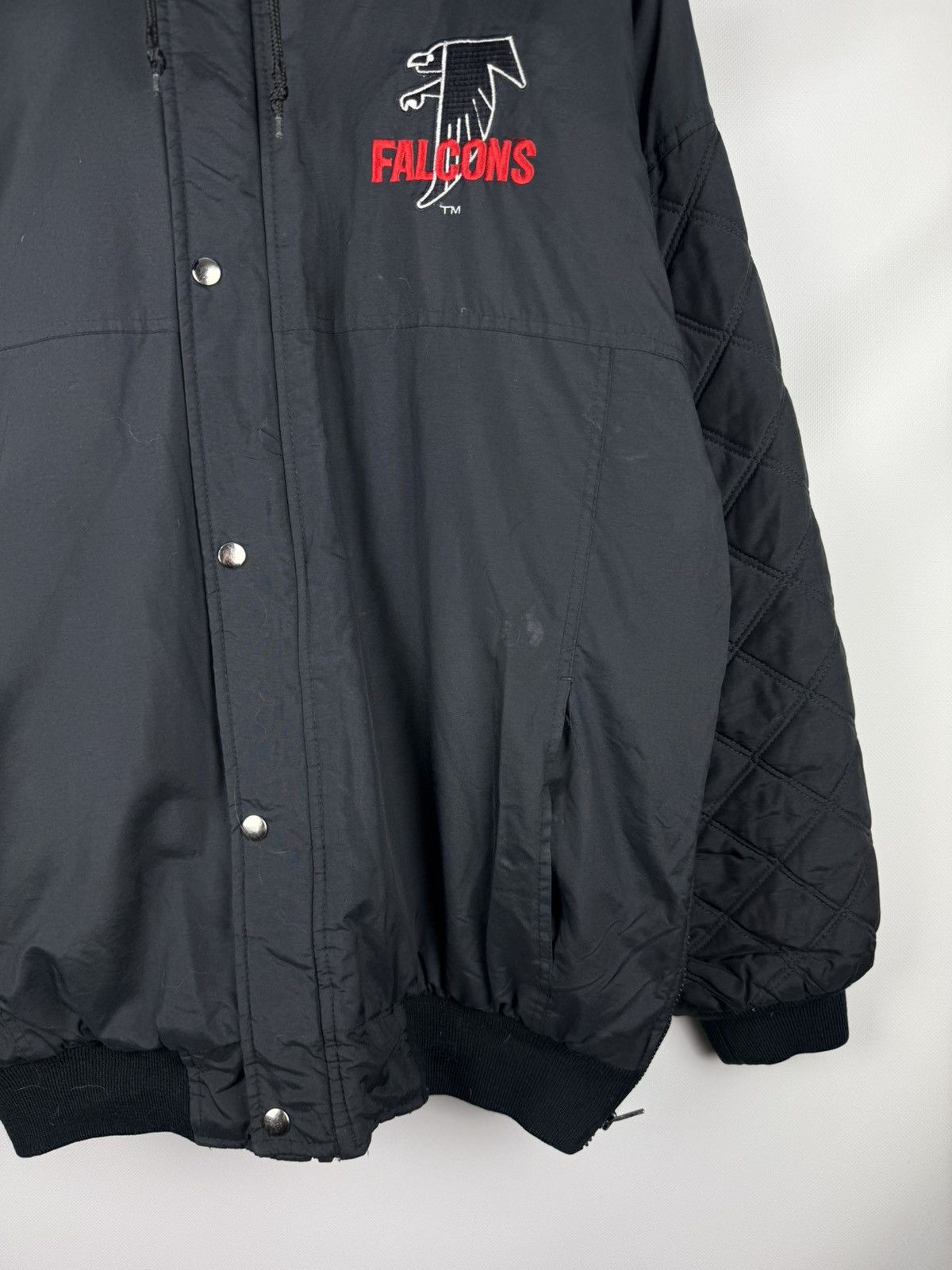 Starter Vintage Starter NFL Atlanta Falcons Hooded Bomber Jacket 90s Size US L / EU 52-54 / 3 - 4 Thumbnail