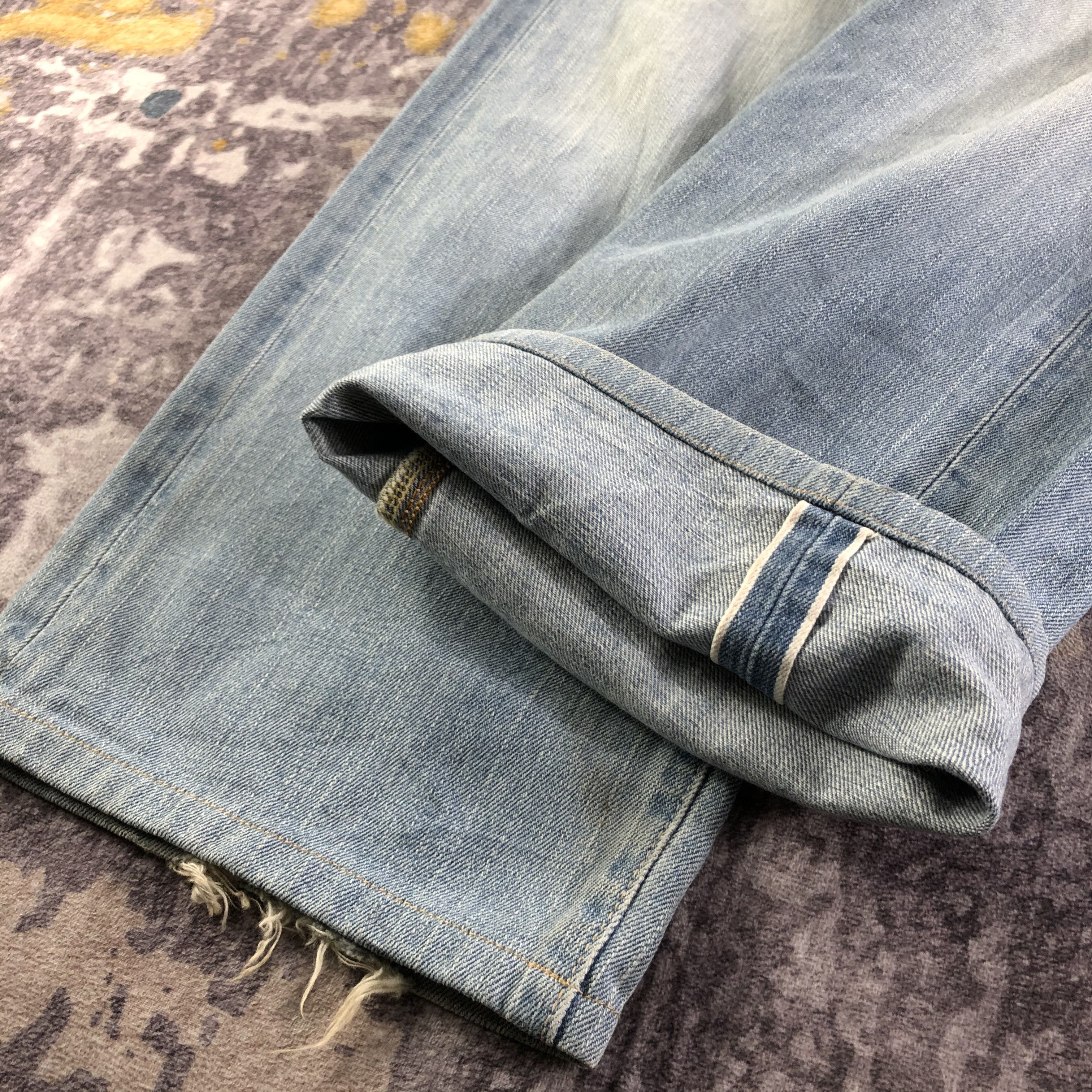 Edwin Vintage Light Wash Edwin 505 Selvedge Jeans-JM3687 Size US 33 - 7 Thumbnail