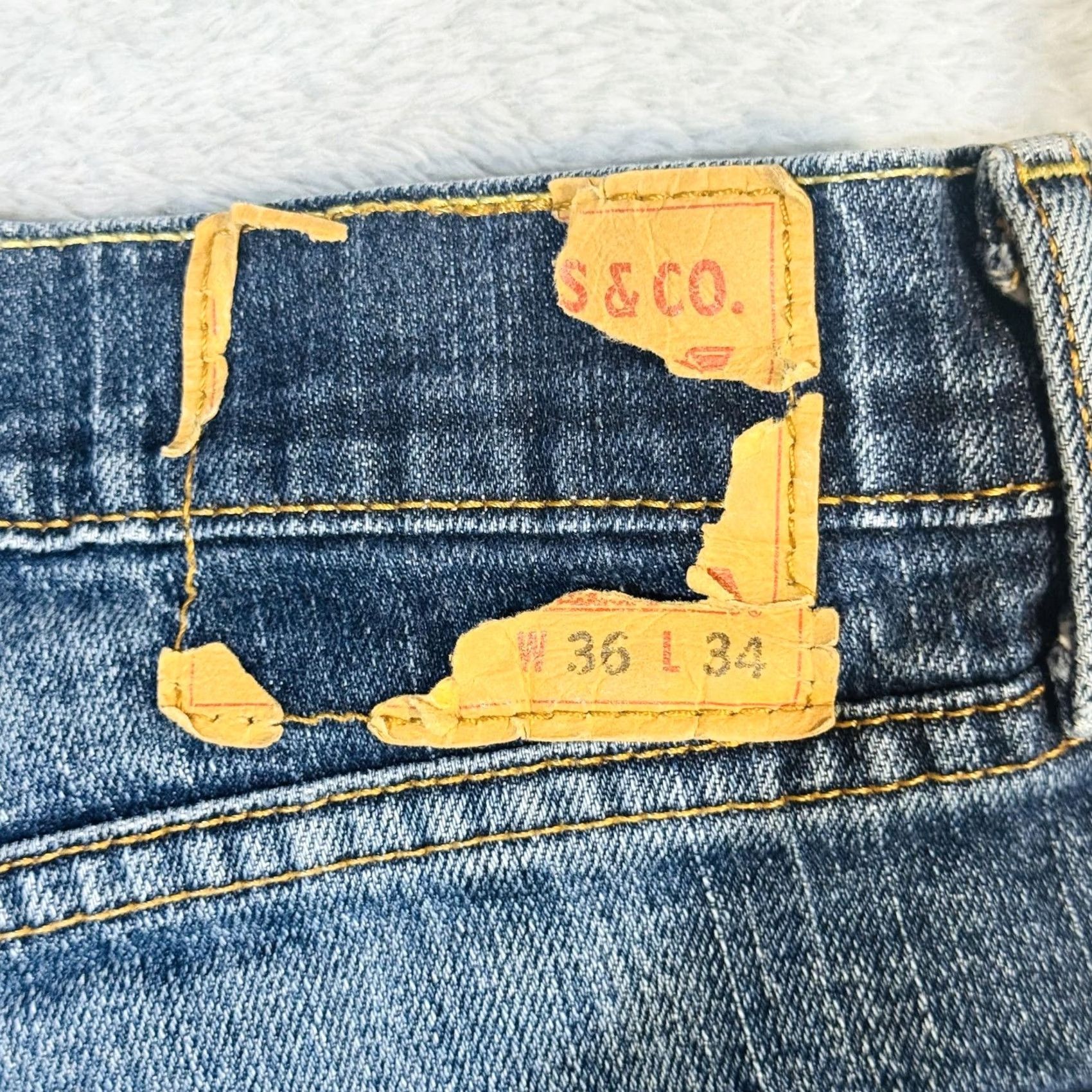 Levi's Levi's Jeans S40175 Slim Tapered Zip Fly 36x34 Blue Medium Wash Denim 5-Pocket Logo 99% Cotton Size US 36 / EU 52 - 7 Thumbnail