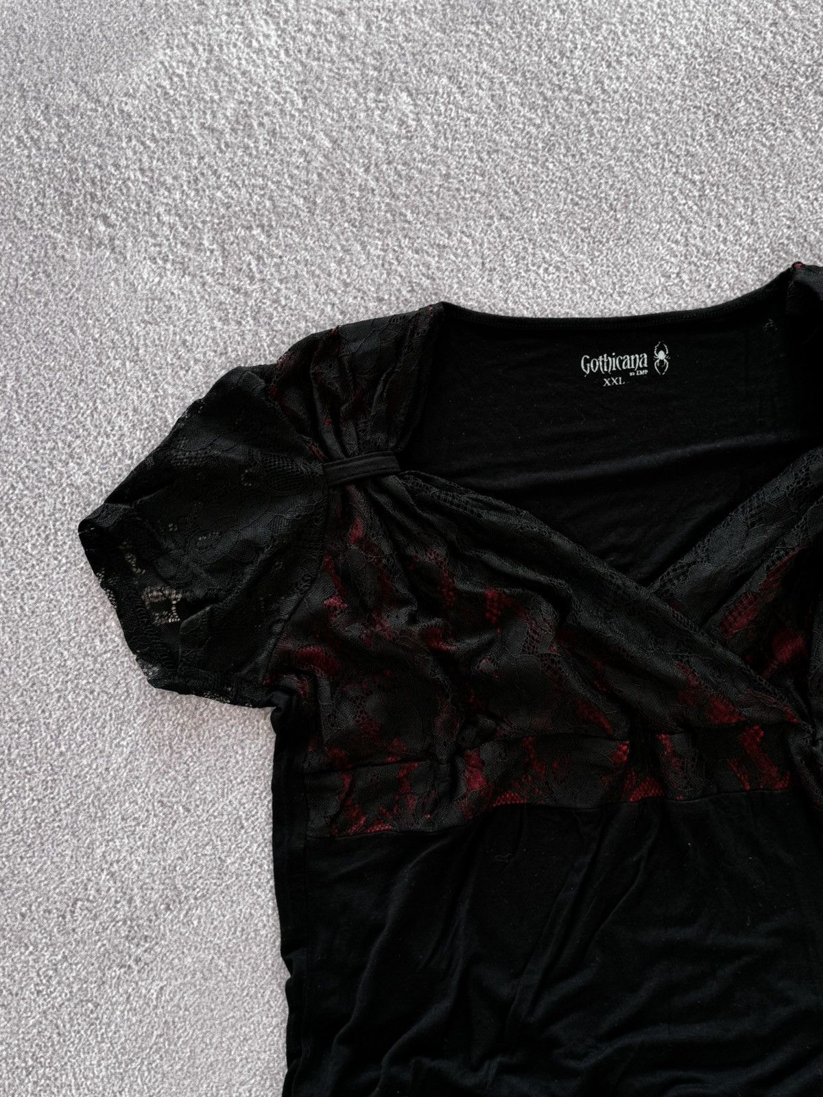 Le Grande Bleu (L.G.B.) Y2K Gothicana 00s Aesthetic Sexy Top T-Shirt Size XXL / US 16-18 / IT 52-54 - 4 Thumbnail