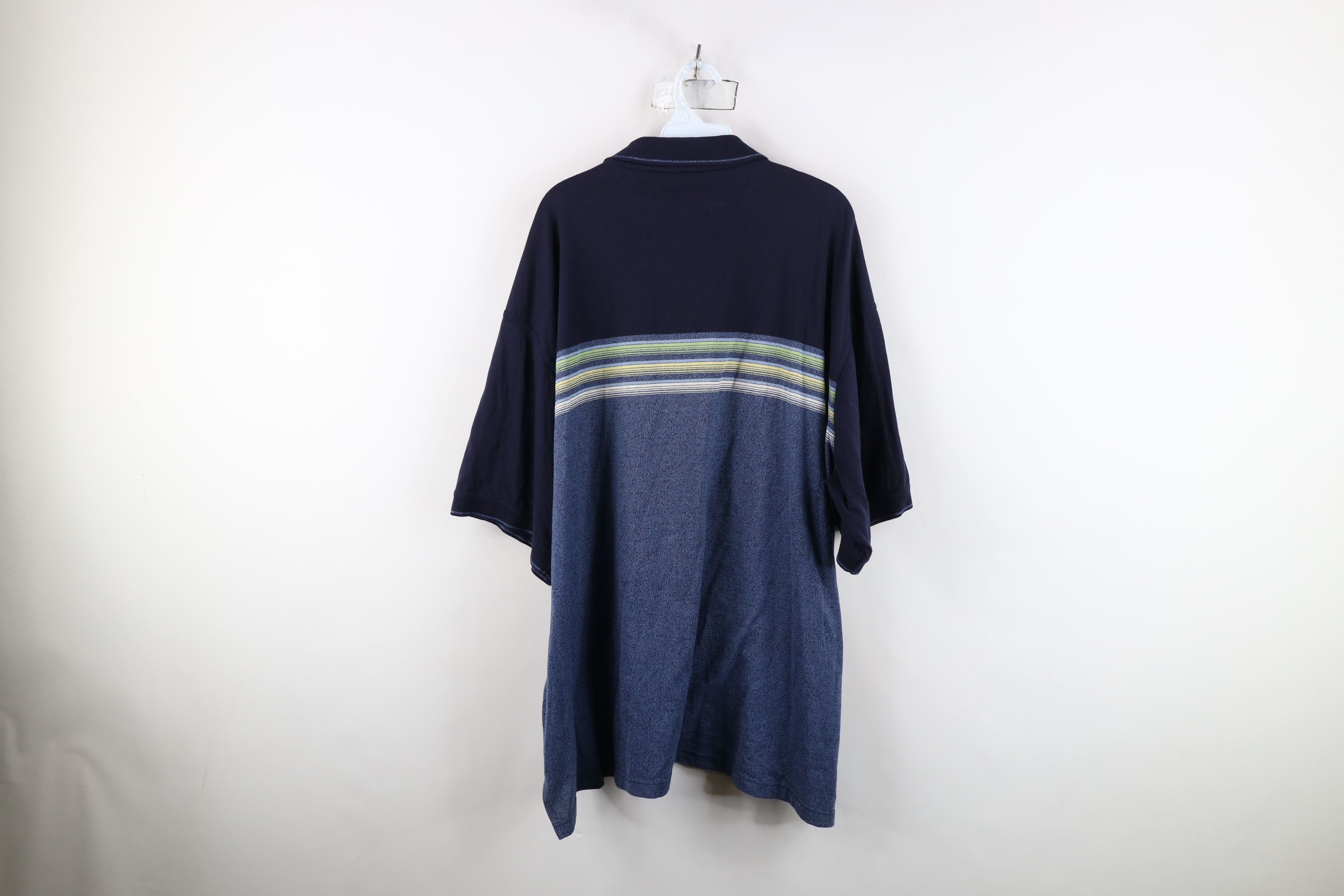 Vintage Vintage 90s Streetwear Striped Knit Collared Golf Polo Shirt Size US XXL / EU 58 / 5 - 11 Thumbnail