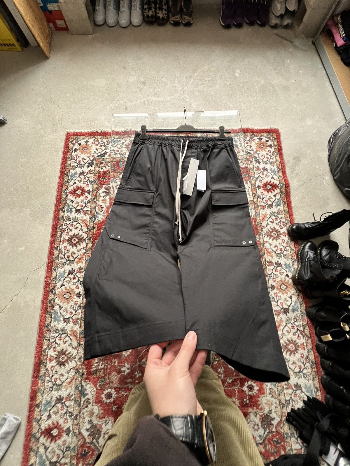 Rick Owens × Rick Owens Drkshdw SS24 Rick Owens Cargo Cropped Pants Size US 36 / EU 52 - 1 Thumbnail