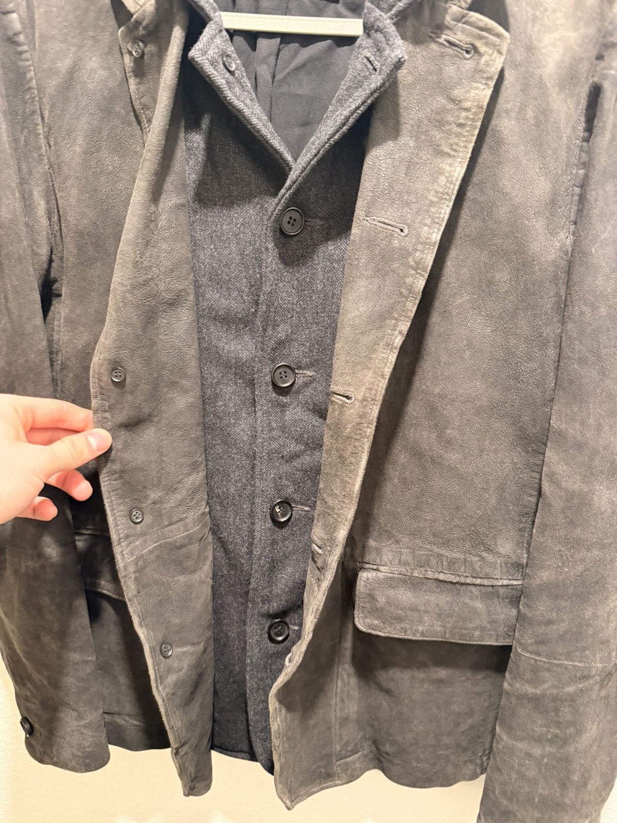 Allsaints AllSaints Leather Survey Blazer Jacket Size US M / EU 48-50 / 2 - 3 Thumbnail