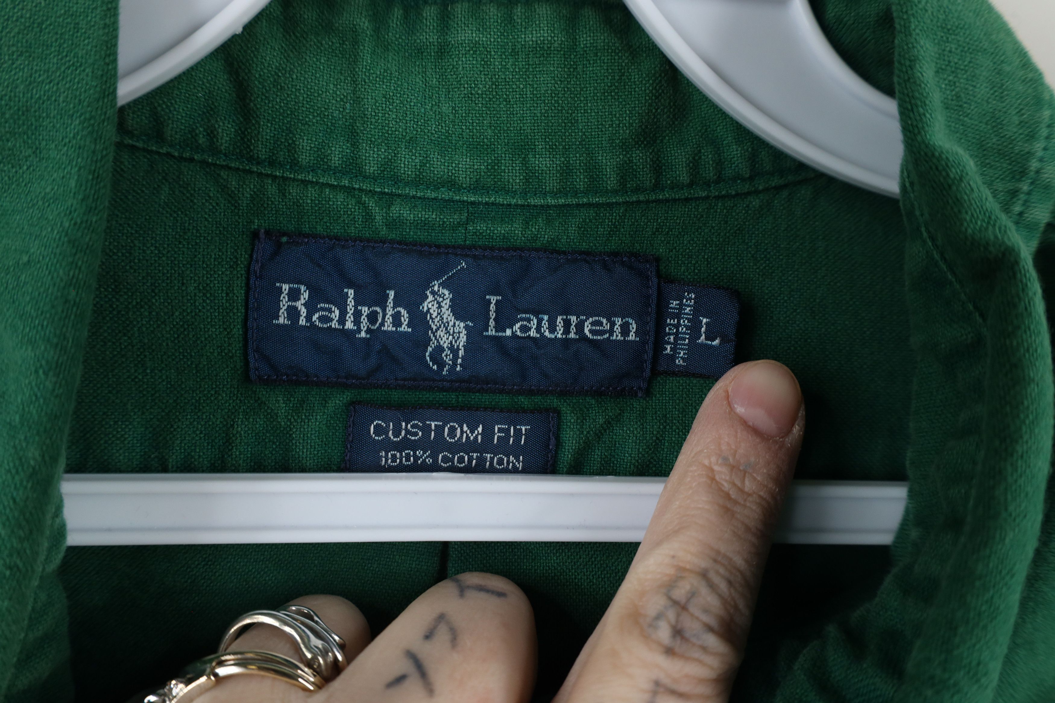 Ralph Lauren × Vintage Vintage 90s Ralph Lauren Faded Collared Button Down Shirt Size US L / EU 52-54 / 3 - 6 Thumbnail