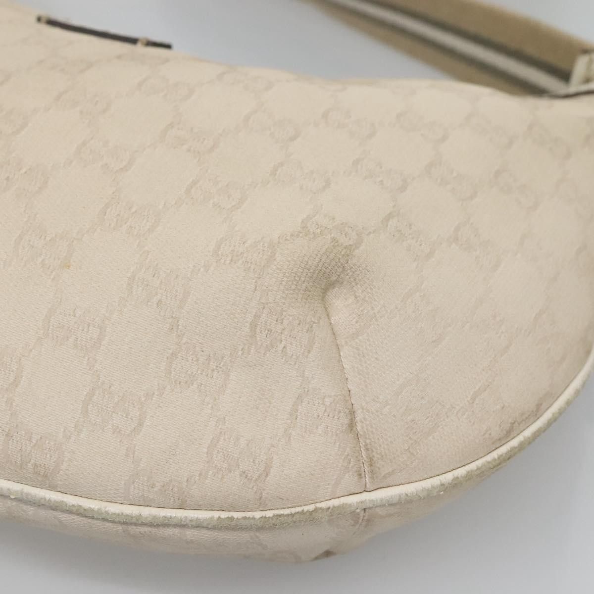 Gucci GUCCI GG Canvas Shoulder Bag White Gold Size ONE SIZE - 14 Thumbnail
