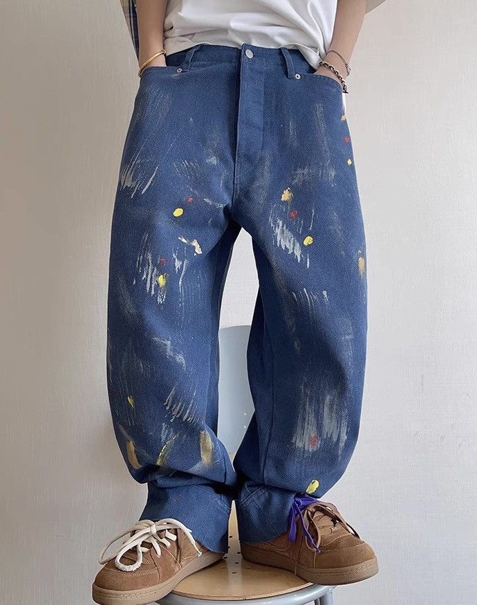 Japanese Brand × Vintage Outdoor retro y2k dirty paint baggy pants Size US 34 / EU 50 - 3 Thumbnail