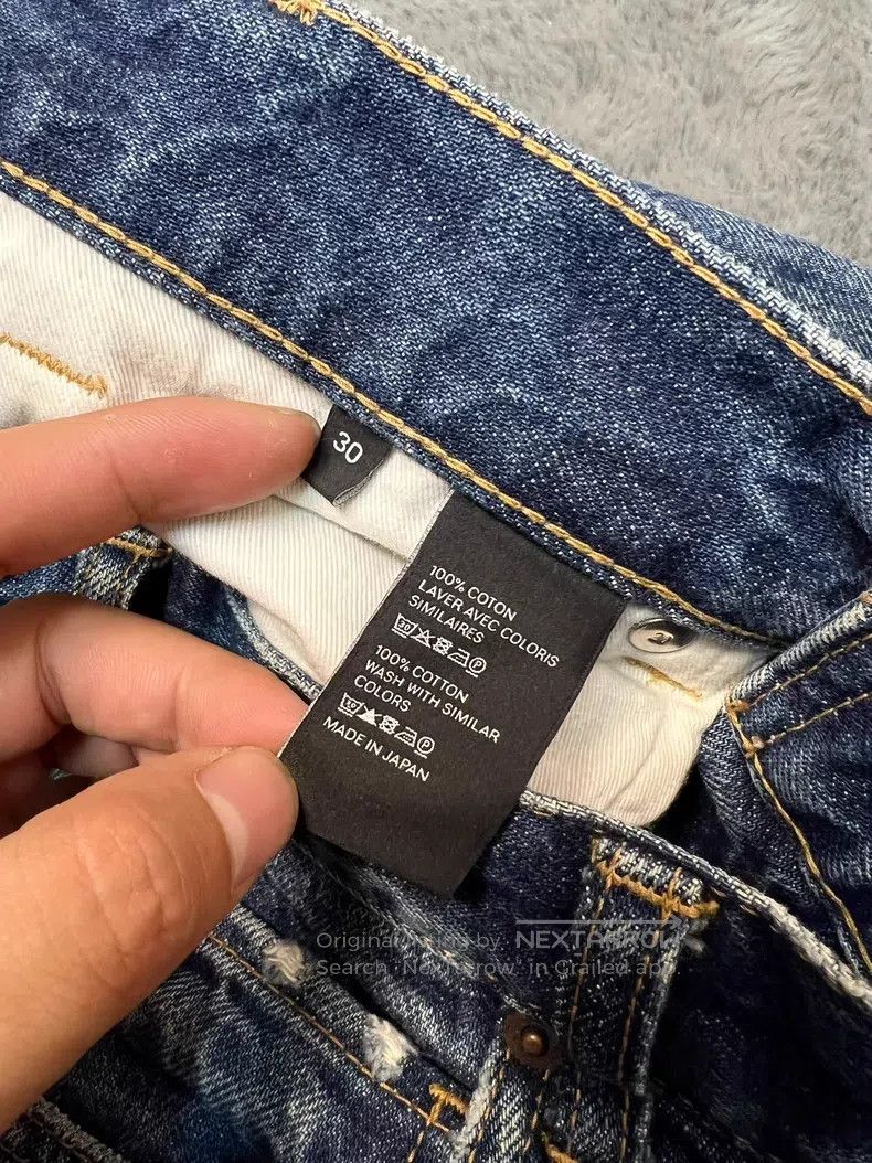 Celine CELINE Rippled Water Wash Distressed Straight Blue Denim J Size US 30 / EU 46 - 4 Thumbnail