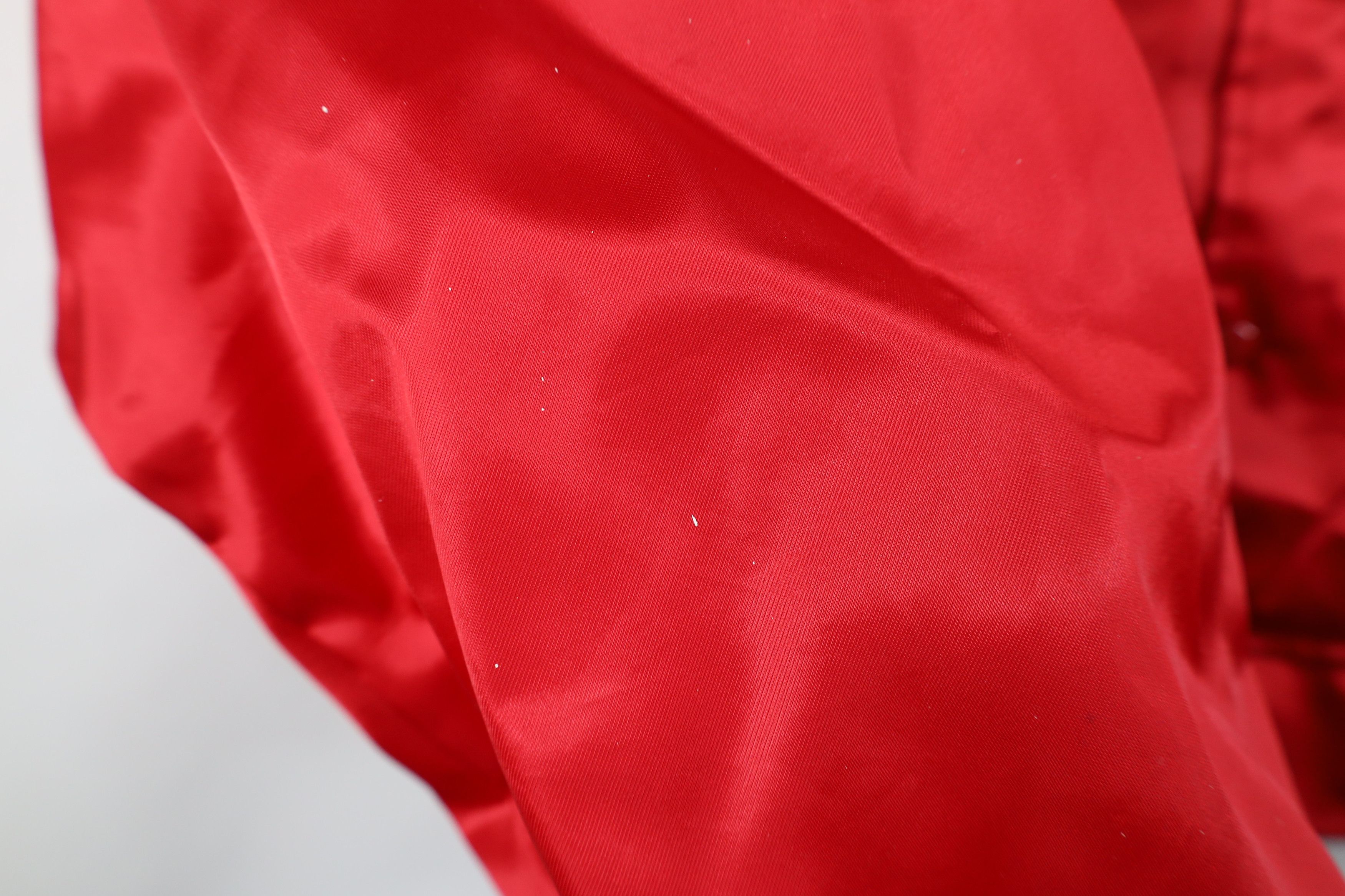 Vintage Vintage 80s Tupperware Star Lite Satin Bomber Jacket Red USA Size US XL / EU 56 / 4 - 5 Thumbnail