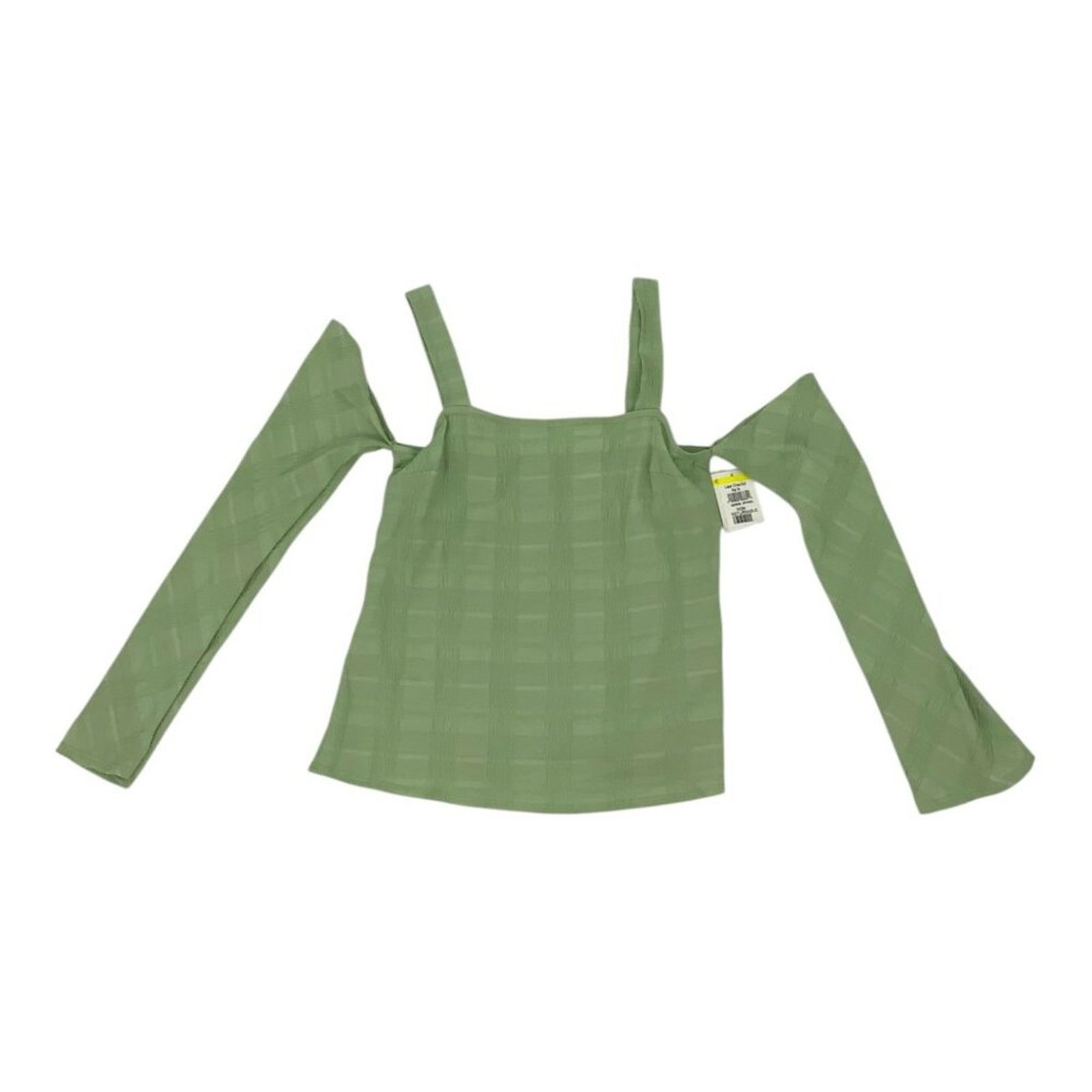 Topshop TopShop Cold Shoulder Top Sage Green Size 4 NWOT $48 MSRP Size S / US 4 / IT 40 - 3 Thumbnail