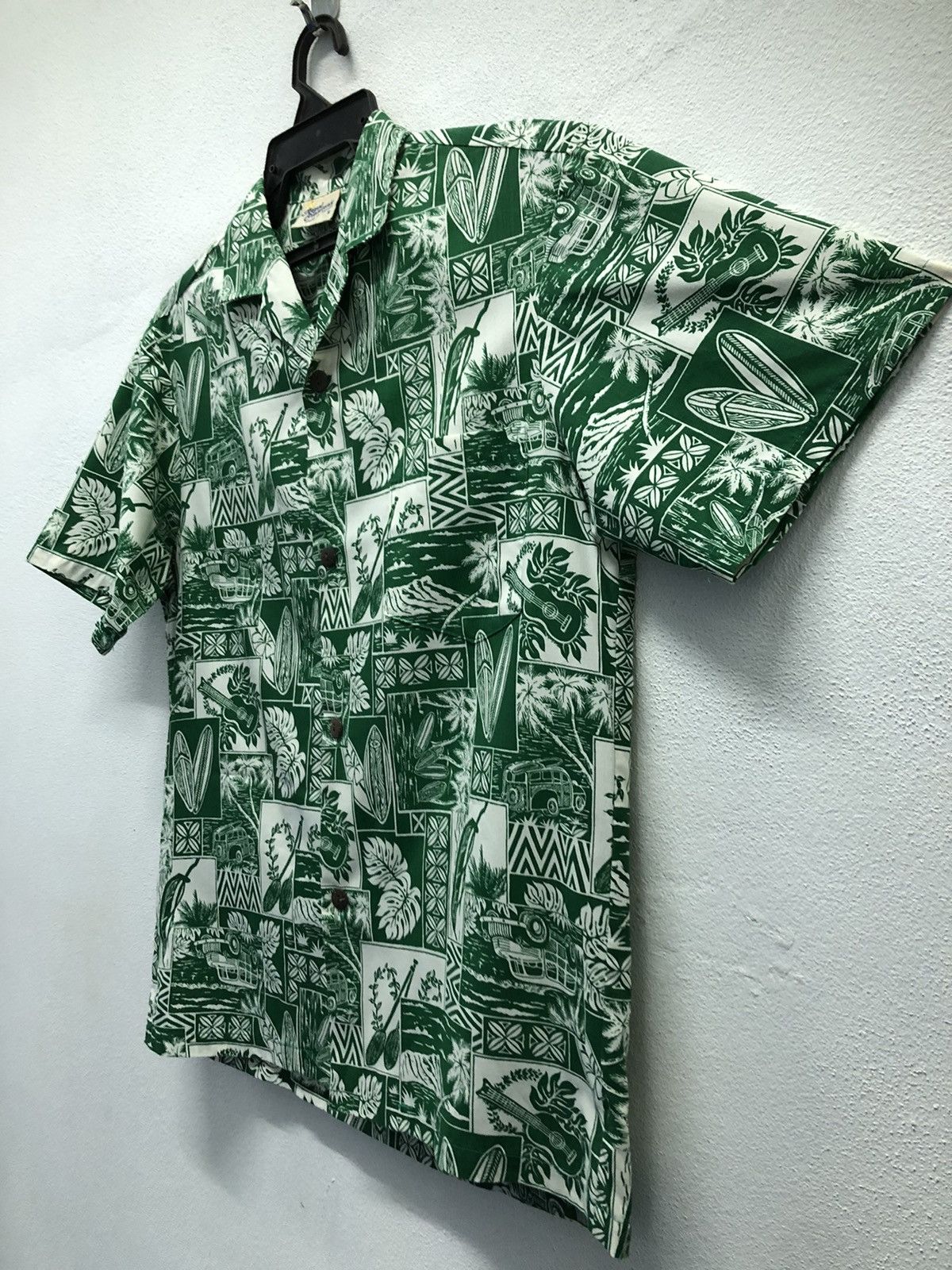 Other Vintage Royal Creations Hawaiian Shirt Green/White Tropical Size US S / EU 44-46 / 1 - 6 Thumbnail